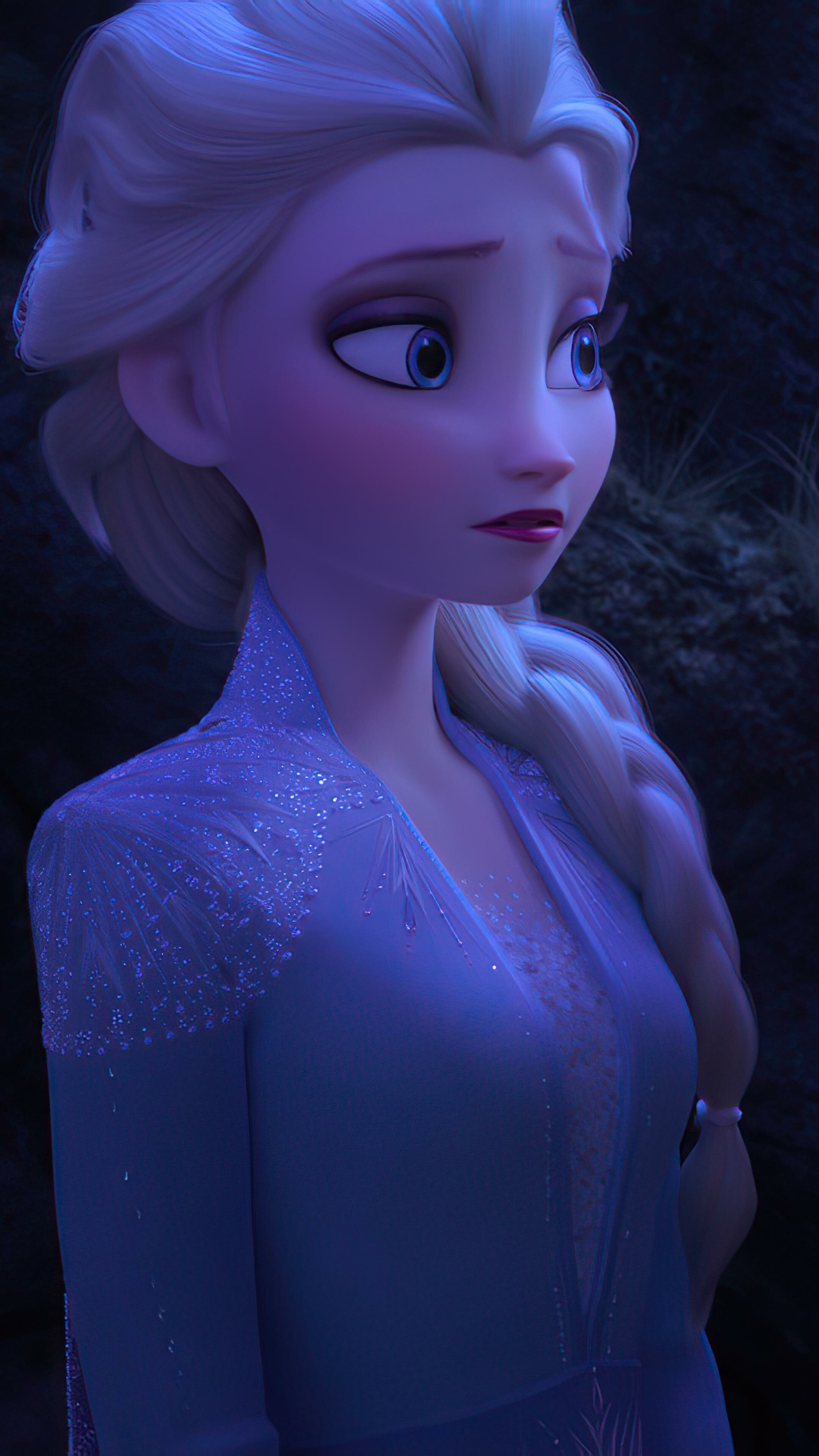 Frozen: Created by co-writers and directors Chris Buck and Jennifer Lee, Elsa is loosely based on the title character of "The Snow Queen", a Danish fairy tale by Hans Christian Andersen. 2160x3840 4K Wallpaper.