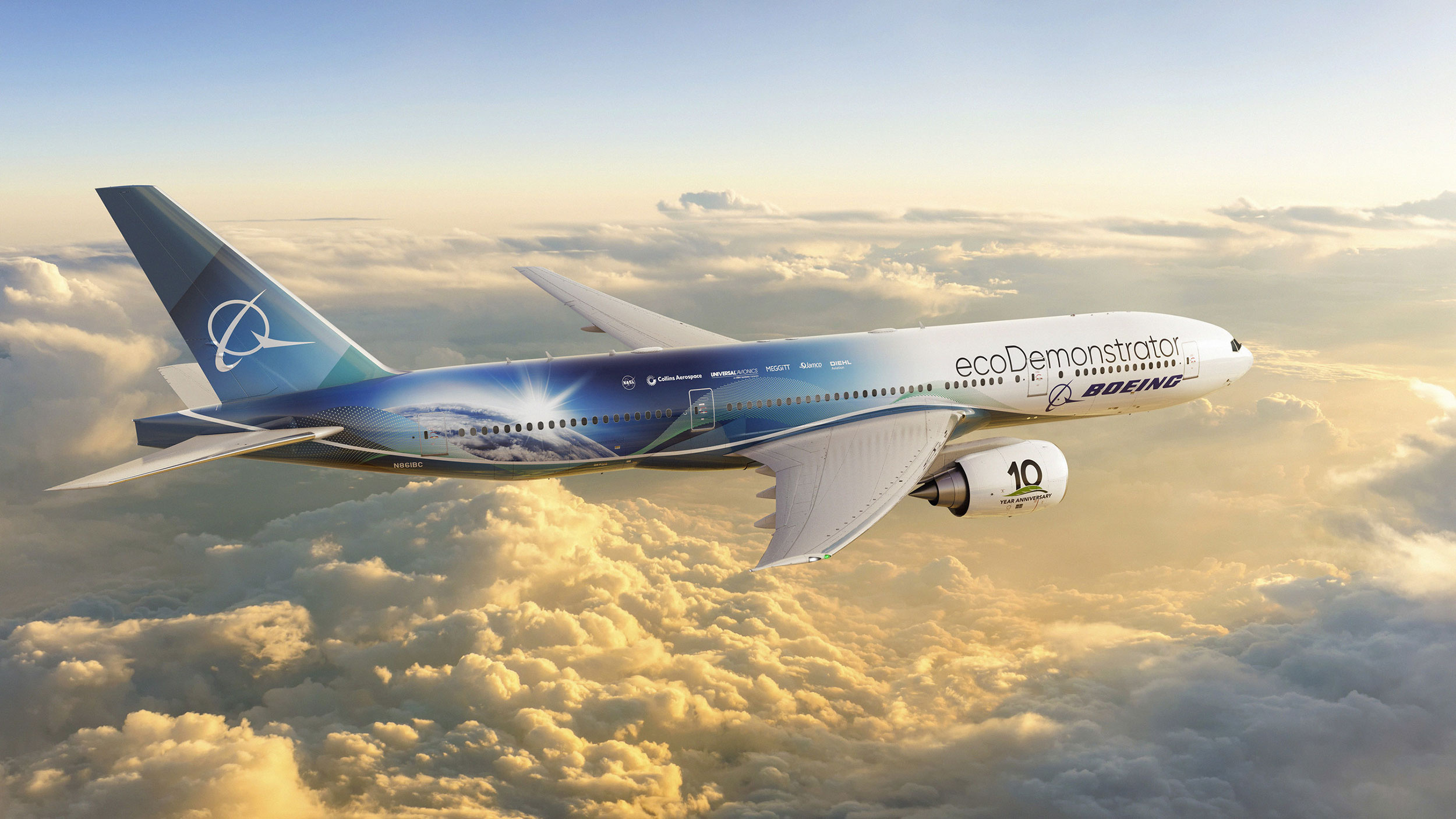 Boeing, New 777 Ecodemonstrator, Test jet unveiling, Sustainable aviation, 2500x1410 HD Desktop