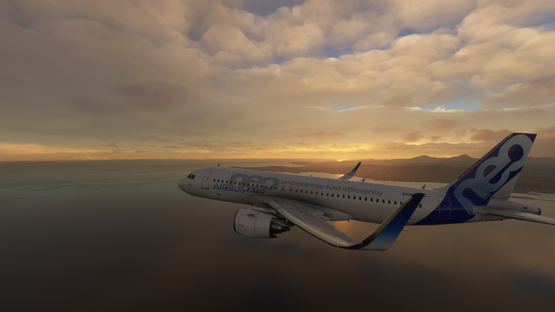Airbus A320, Microsoft Flight Simulator 2020, Gaming screenshot, Aircraft, 1920x1080 Full HD Desktop