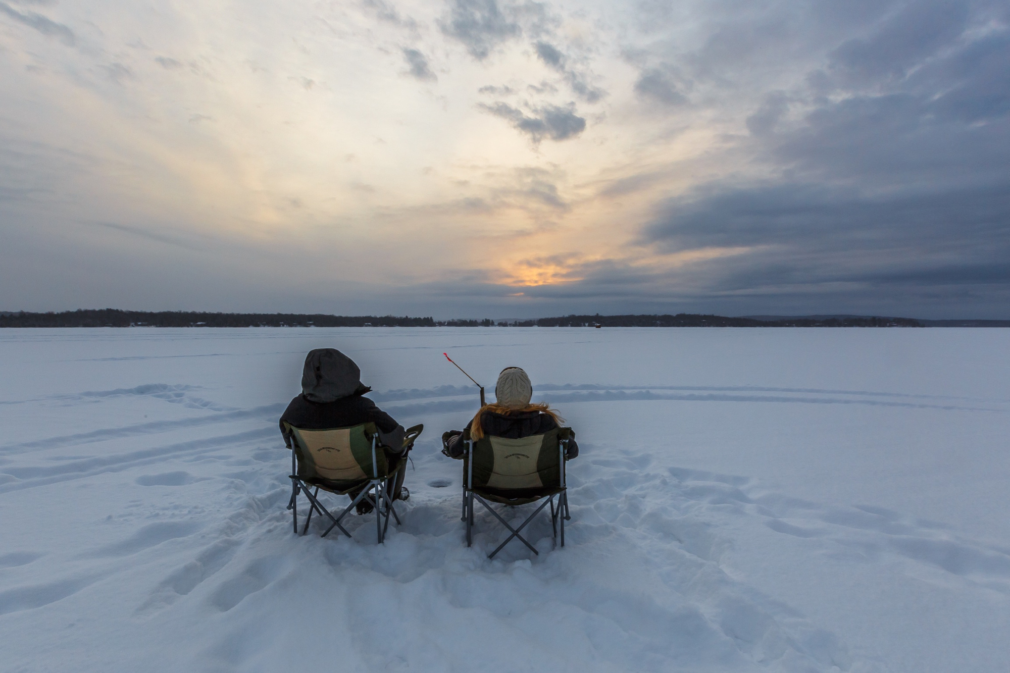 Ice Fishing, Big Moose Camp, Ontario Canada, Sports, 2000x1340 HD Desktop