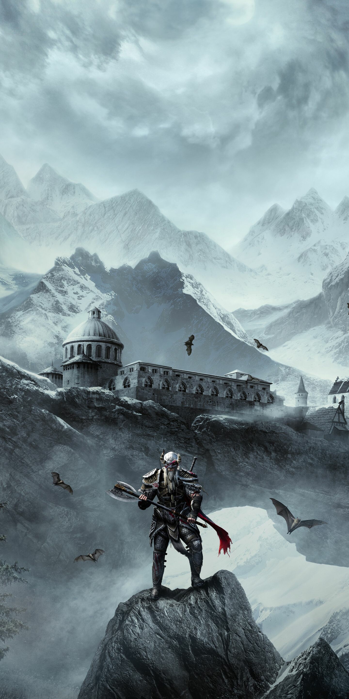 The Elder Scrolls: An MMORPG first released by ZeniMax Online Studios in 2014. 1440x2880 HD Background.