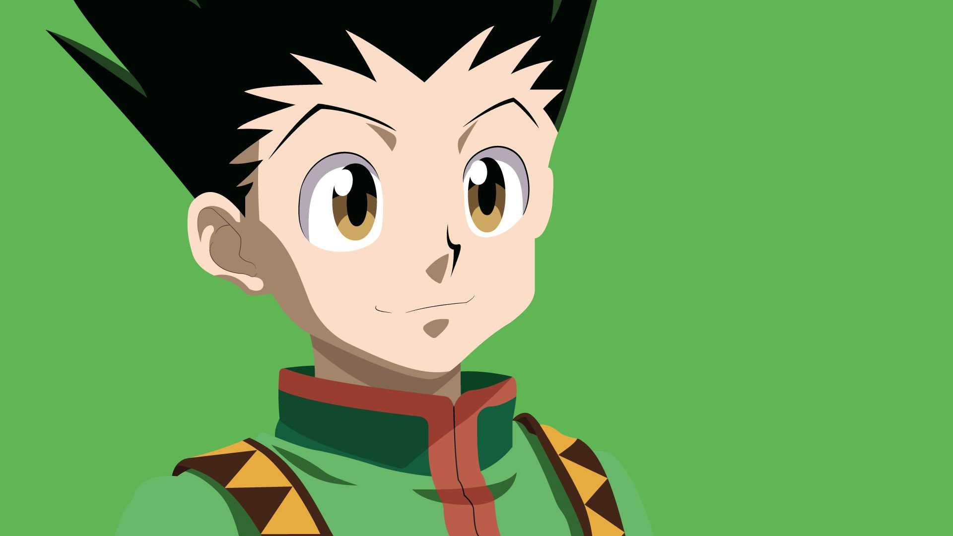 Gon Freecss: A boy with big hazel eyes, A simple-minded character, A trait common with Enhancers. 1920x1080 Full HD Background.