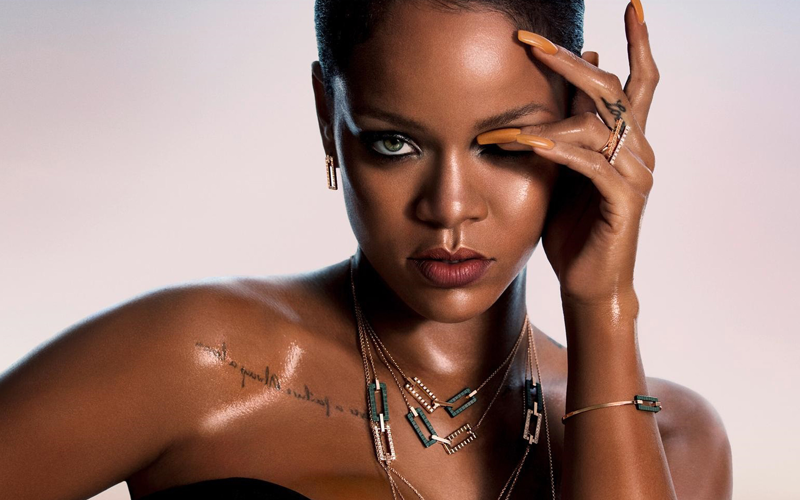 Rihanna: Accolades include nine Grammy Awards, 13 American Music Awards, 12 Billboard Music Awards. 2560x1600 HD Wallpaper.