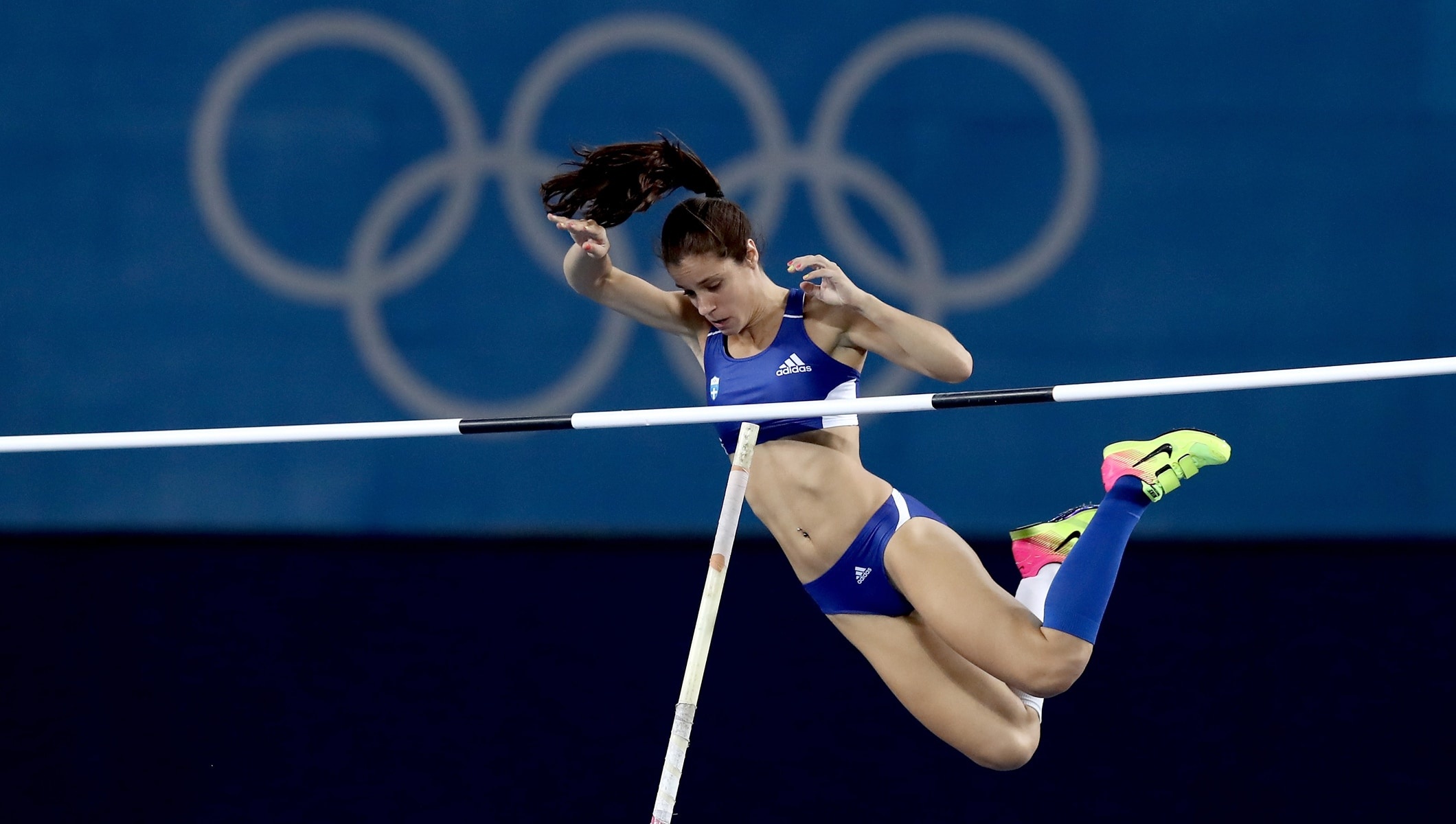 Katerina Stefanidi, athletics pole vault, women, Rio 2016, 2120x1200 HD Desktop