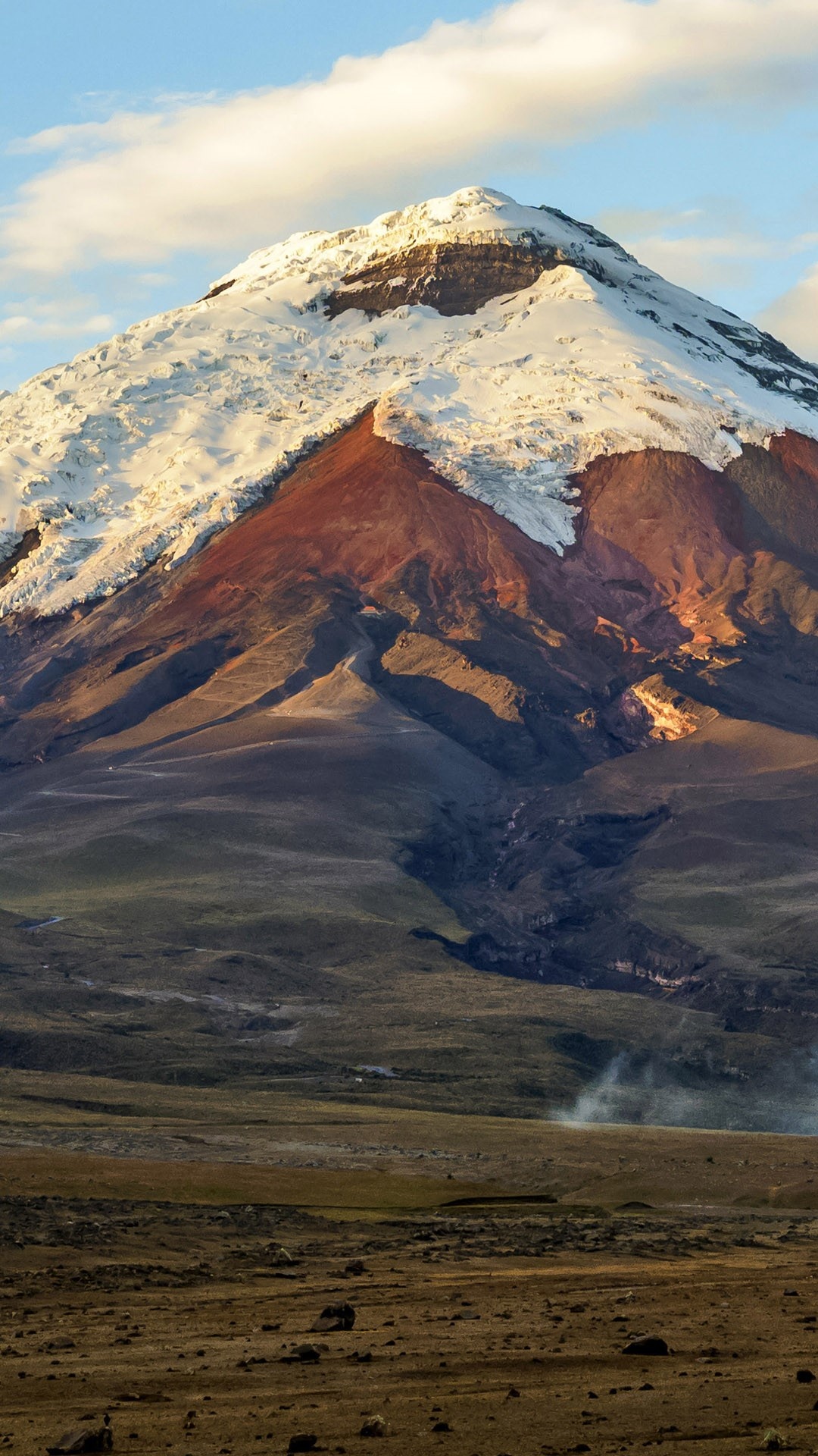 Cotopaxi Volcano, Sunrise, National Park, Ecuador, 1080x1920 Full HD Phone