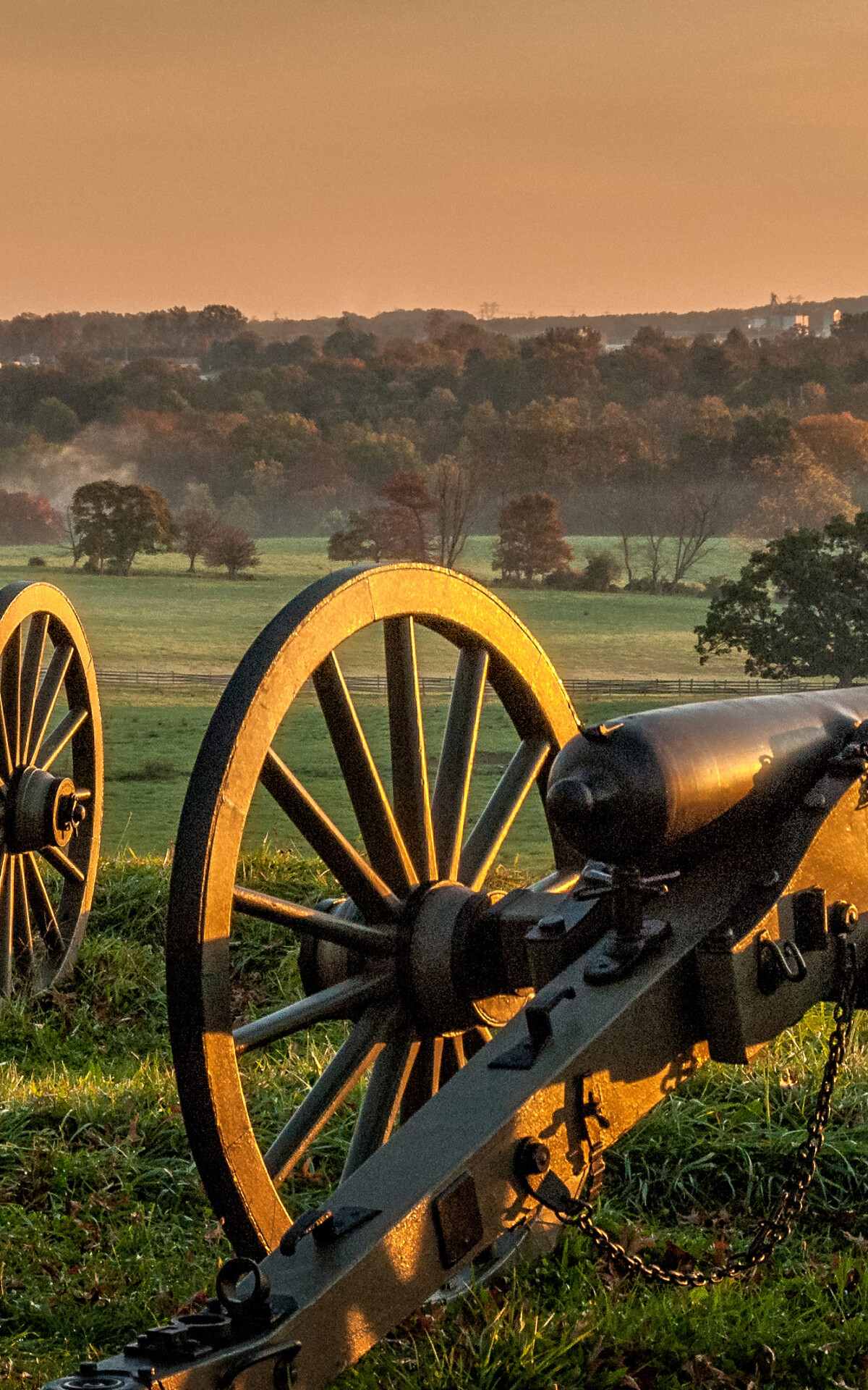 Gettysburg: Heavy cannons, used by the infantry during the American Civil War, The Battlefield in Pennsylvania. 1200x1920 HD Wallpaper.