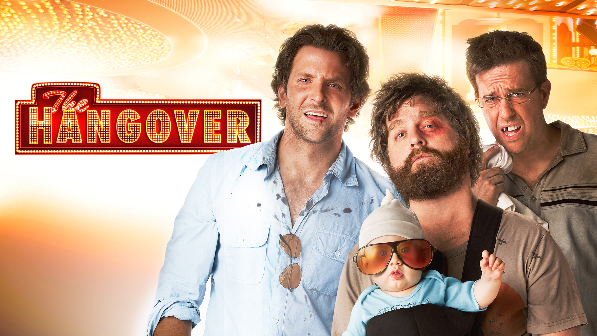 The Hangover: The tenth-highest-grossing film of 2009, with a worldwide gross of over $467 million. 1920x1080 Full HD Background.