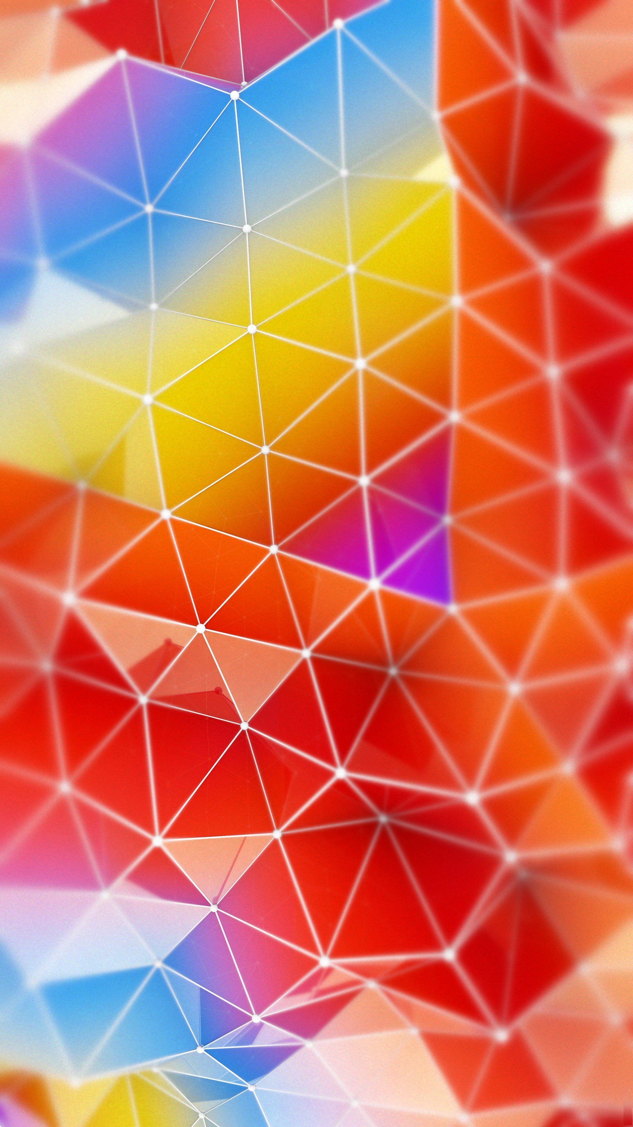 Triangle: Abstract ornament, Hexagons, Heptagons, Octagons. 2160x3840 4K Wallpaper.
