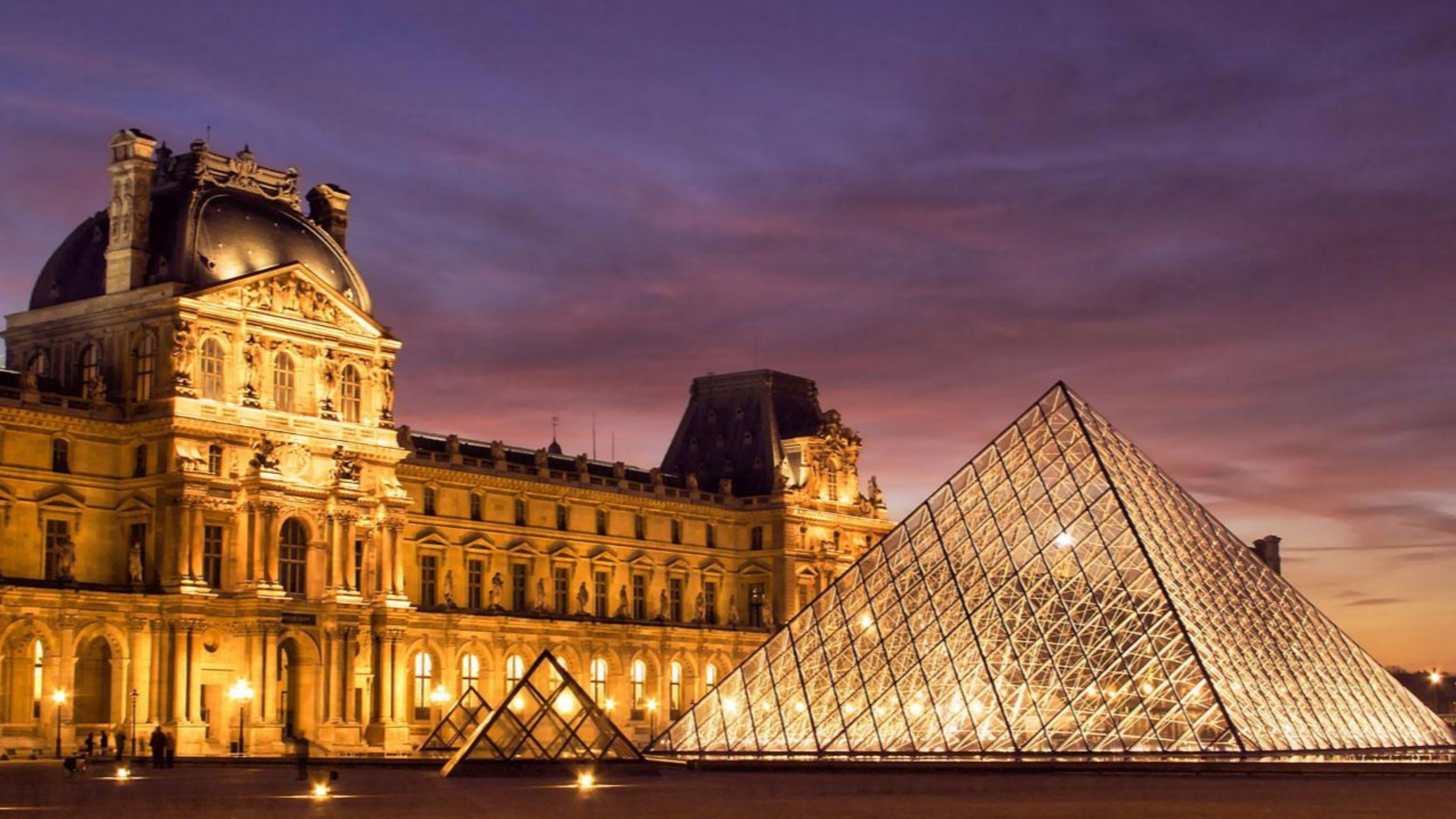 Paris: The world's most-visited museum, Louvre. 3840x2160 4K Wallpaper.