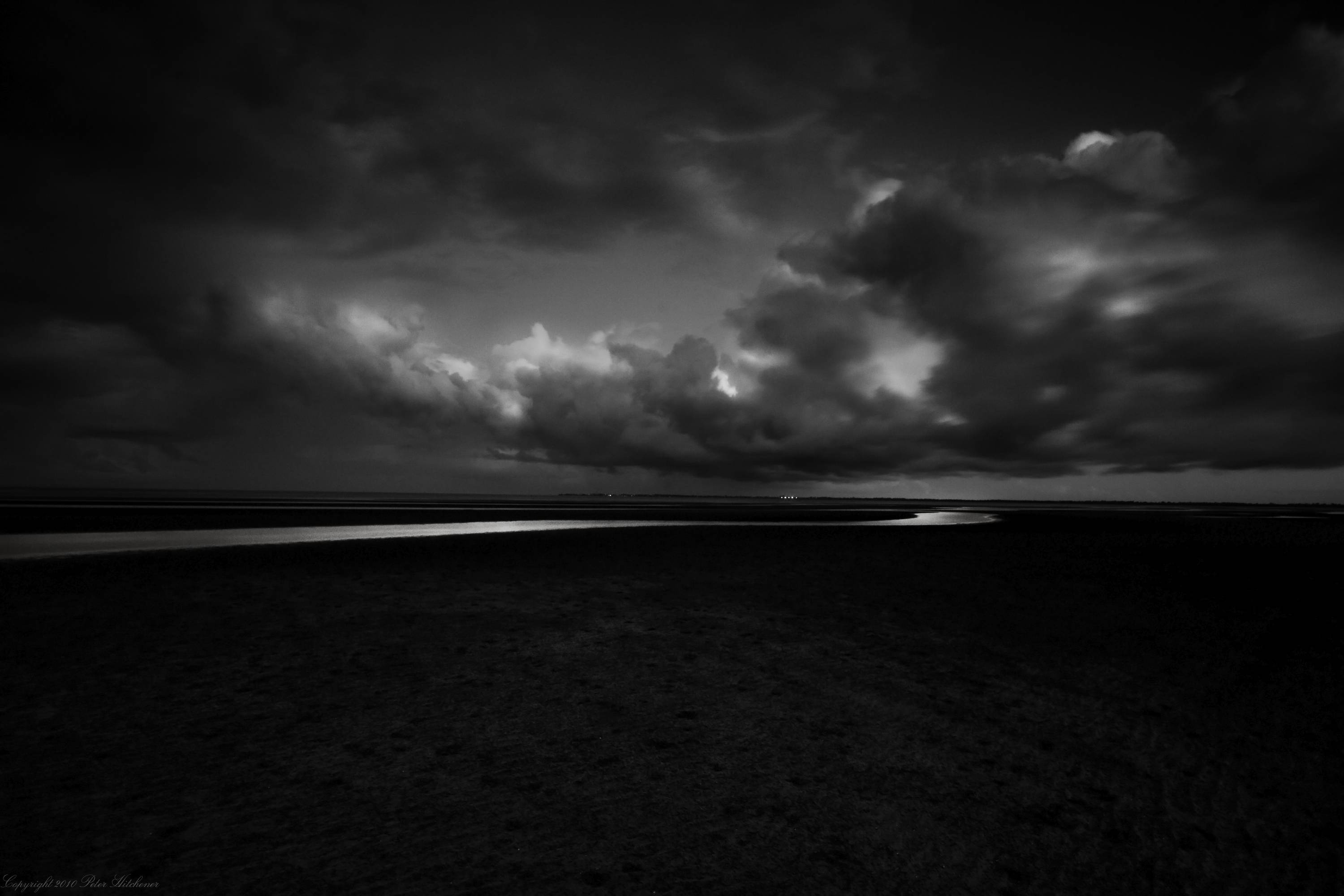 Gray Cloudy Sky: Monochrome, Darkness, The thick and lowering clouds. 3000x2000 HD Background.