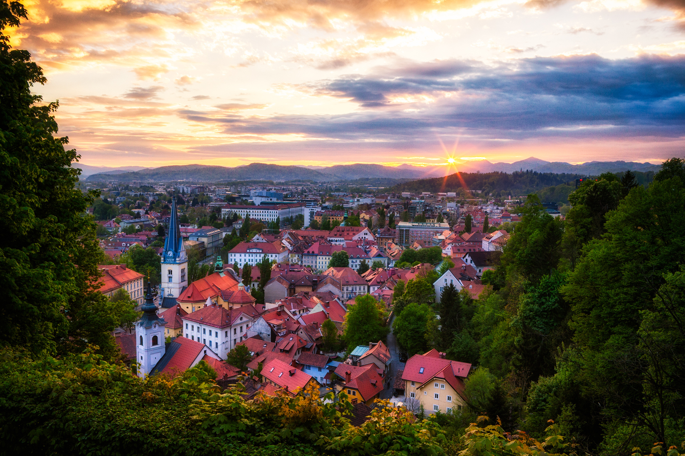 Ljubljana cityscape, Slovenian gem, Stunning architecture, Captivating views, 2400x1600 HD Desktop
