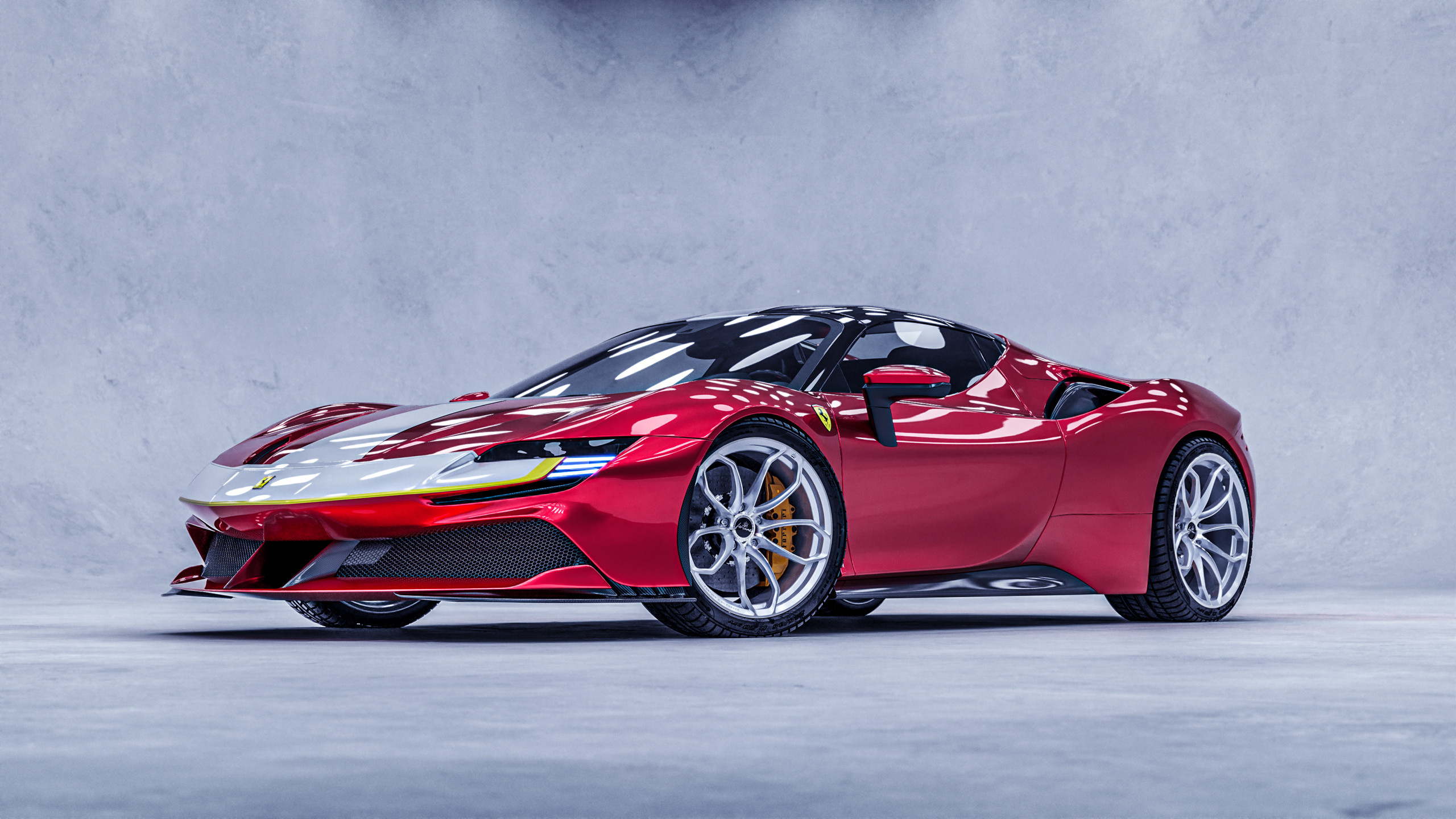 Ferrari SF90, Artistic rendition, Striking visual, Automotive marvel, 2560x1440 HD Desktop