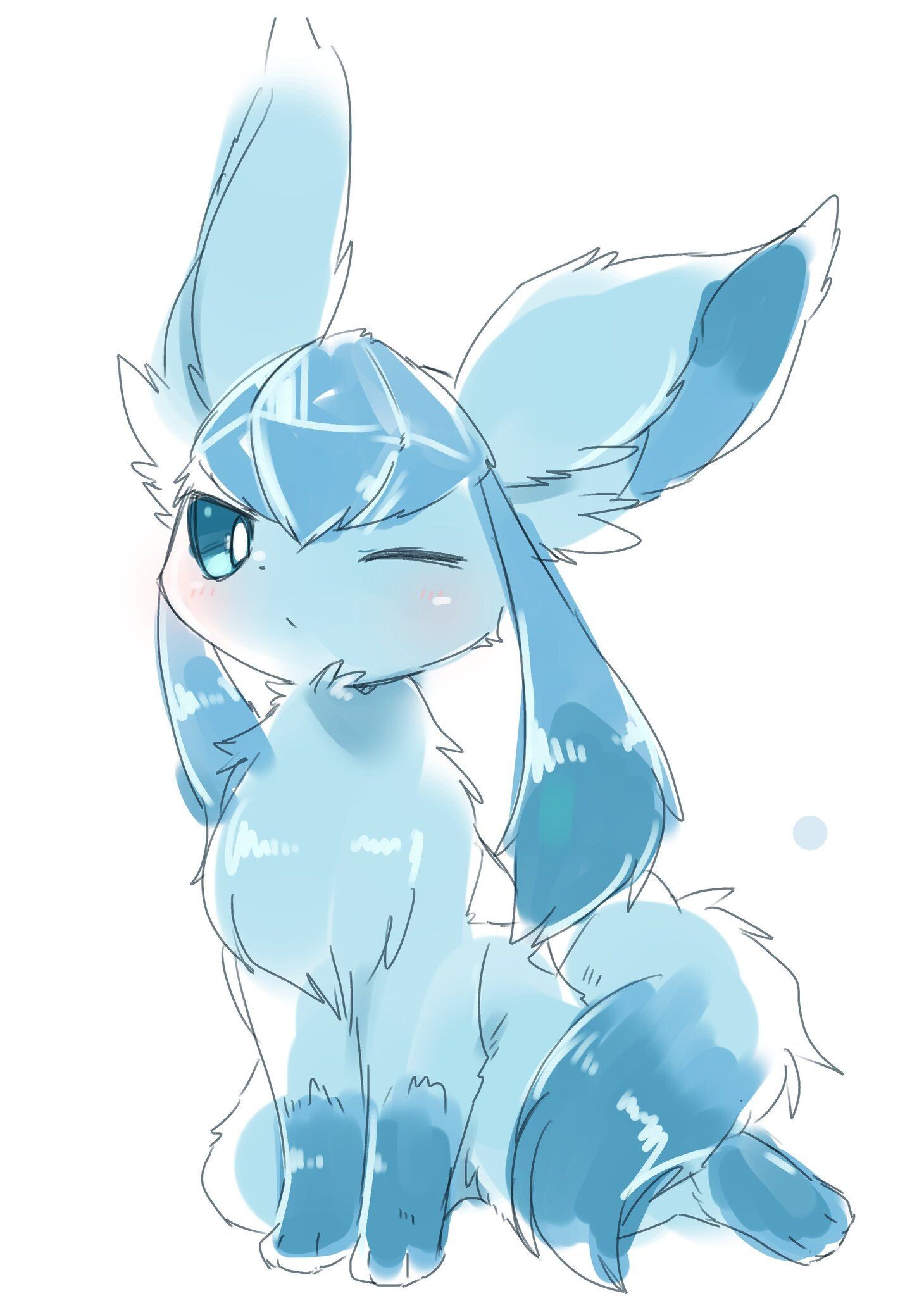 Glaceon: Pokemon with the ability to control its body heat and freeze the air around, Creating a diamond-dust flurry. 1460x2050 HD Wallpaper.