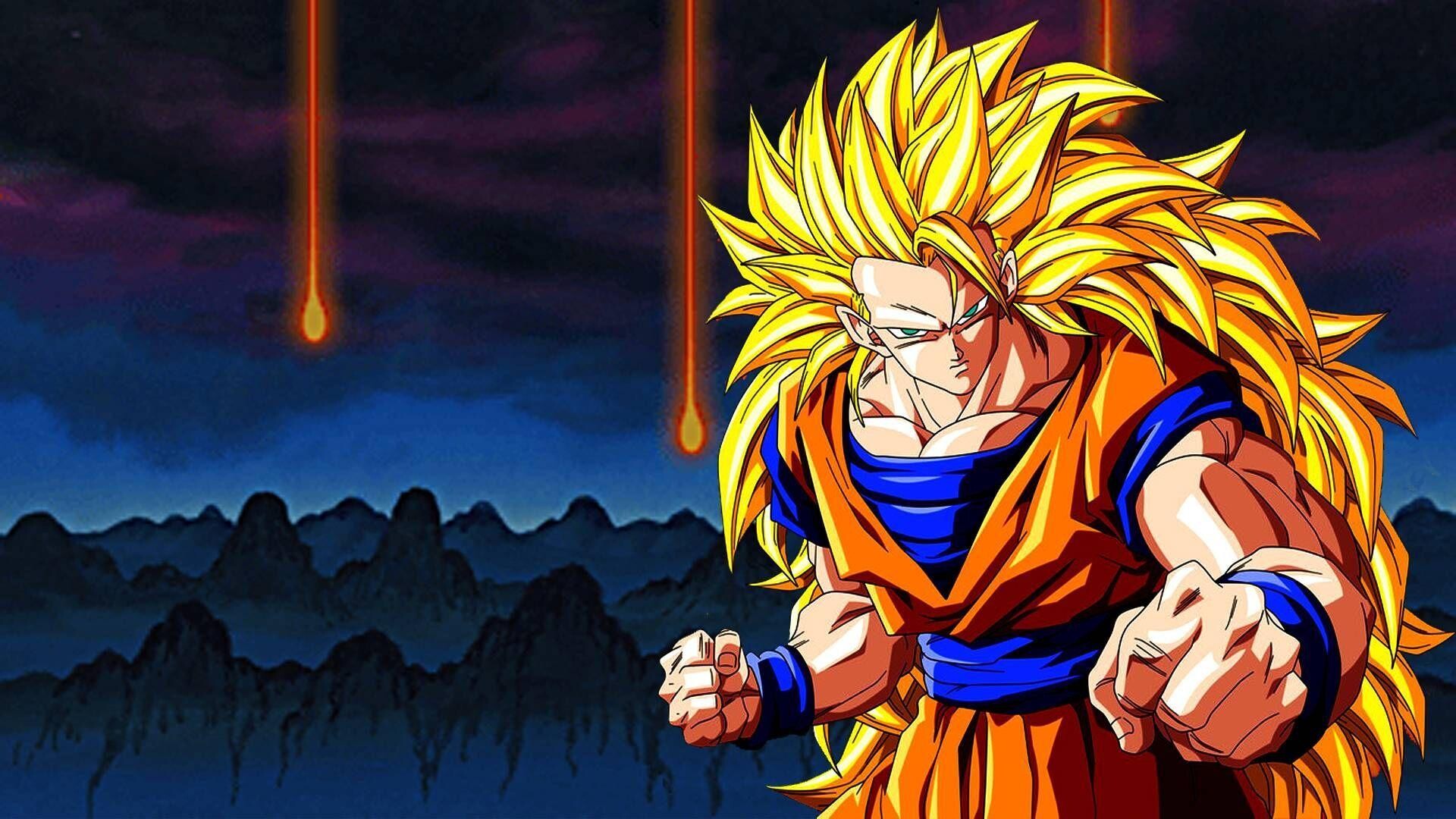 Goku Super Saiyan: Dragon Ball Z, Fictional character possessing superhuman strength, Advanced transformation. 1920x1080 Full HD Wallpaper.