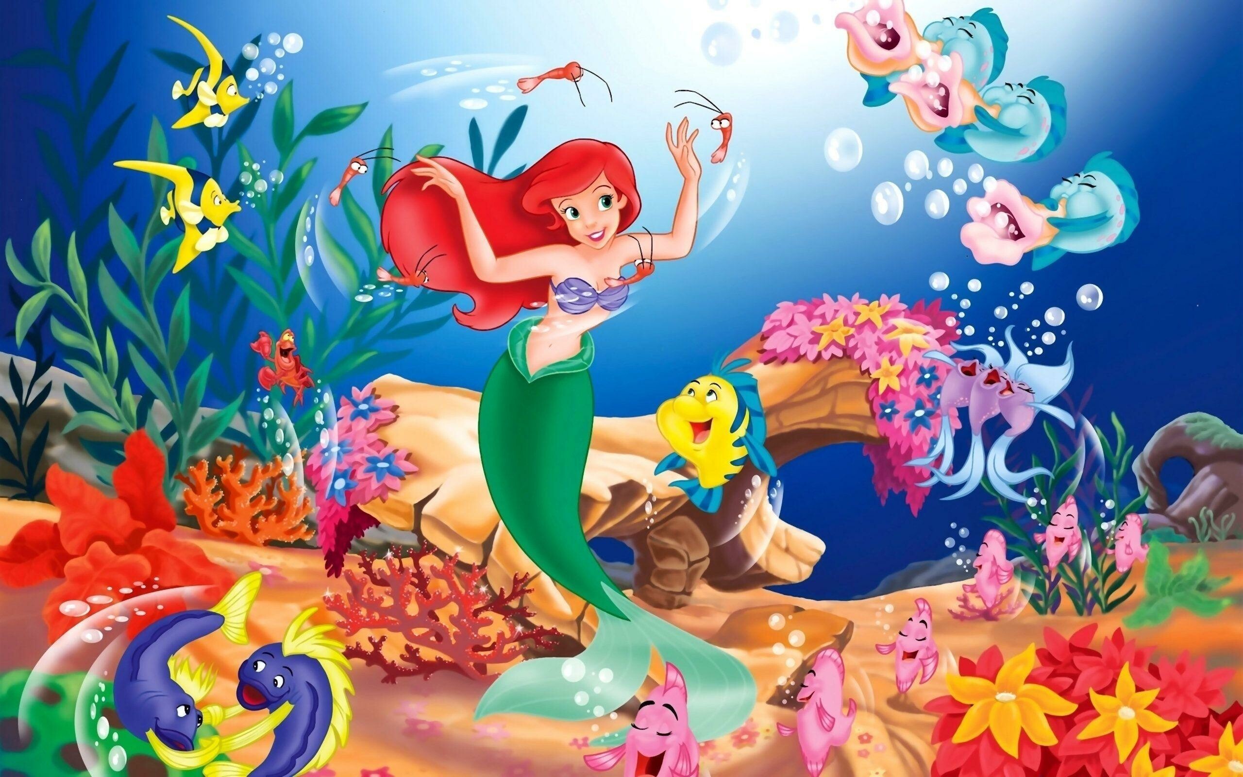 The Little Mermaid: The princess Ariel, Dreams of living a life on the surface world. 2560x1600 HD Background.