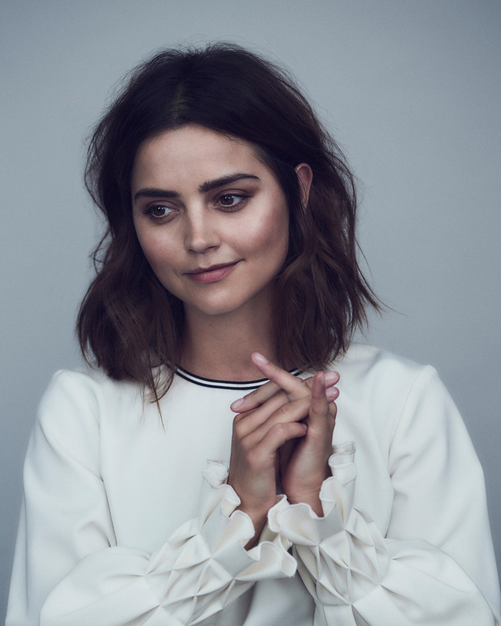Jenna Coleman movies, Actress wallpapers, Brunette beauty, Smiling and confident, 2000x2500 HD Handy