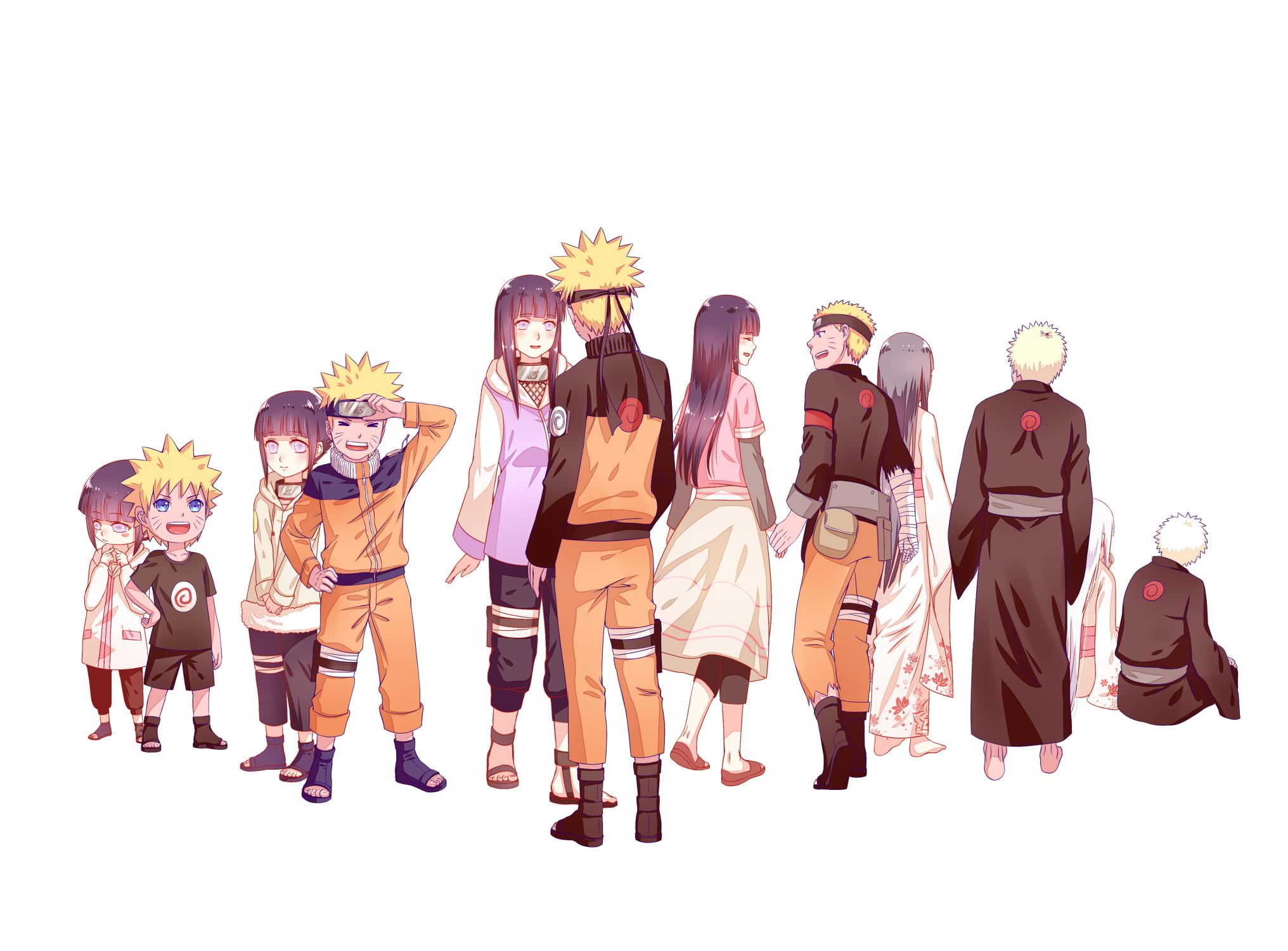 Different ages, Hinata (Naruto) Wallpaper, 2040x1500 HD Desktop