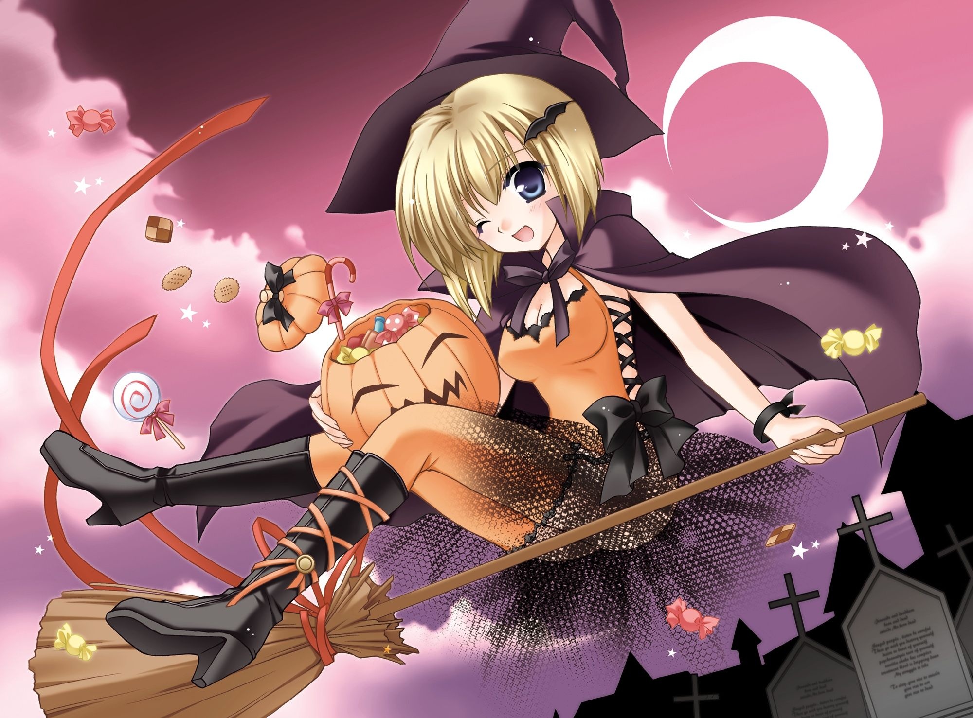 Halloween anime girl wallpapers, Backgrounds, 2000x1480 HD Desktop
