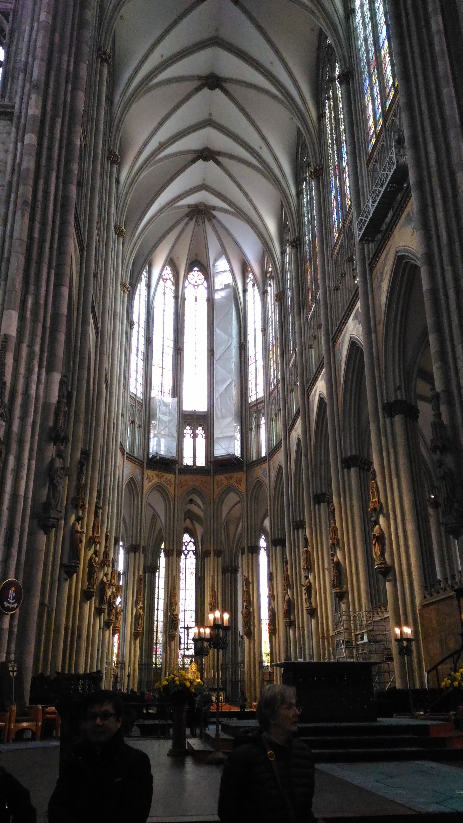 Cathedral: Cologne Church of Saint Peter interior, The tallest twin-spired church in the world. 1920x3420 HD Wallpaper.