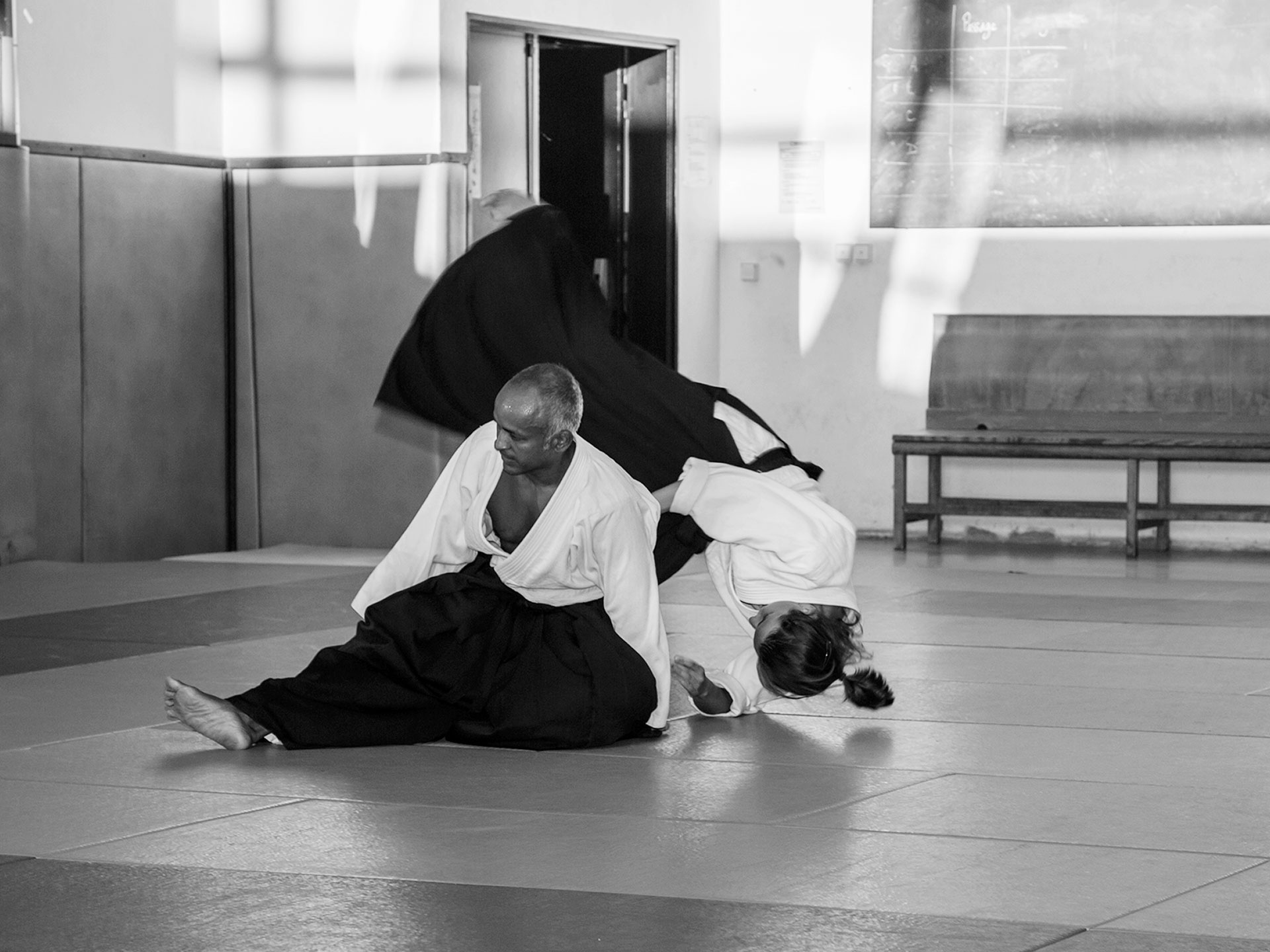 Aikido moments, La Roseraie dojo, Toulouse practice, Captivating visuals, 1920x1440 HD Desktop