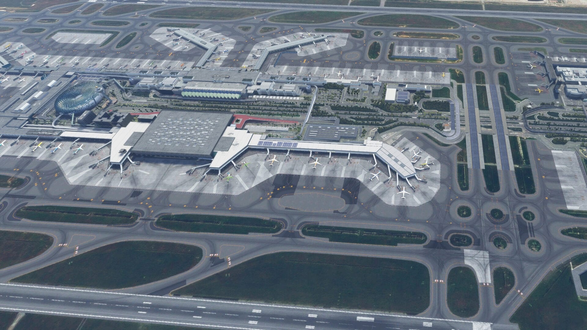 Singapore Changi International Airport, Microsoft Flight Simulator release, Realistic airport scenery, Cloudsurf Asia, 1920x1080 Full HD Desktop