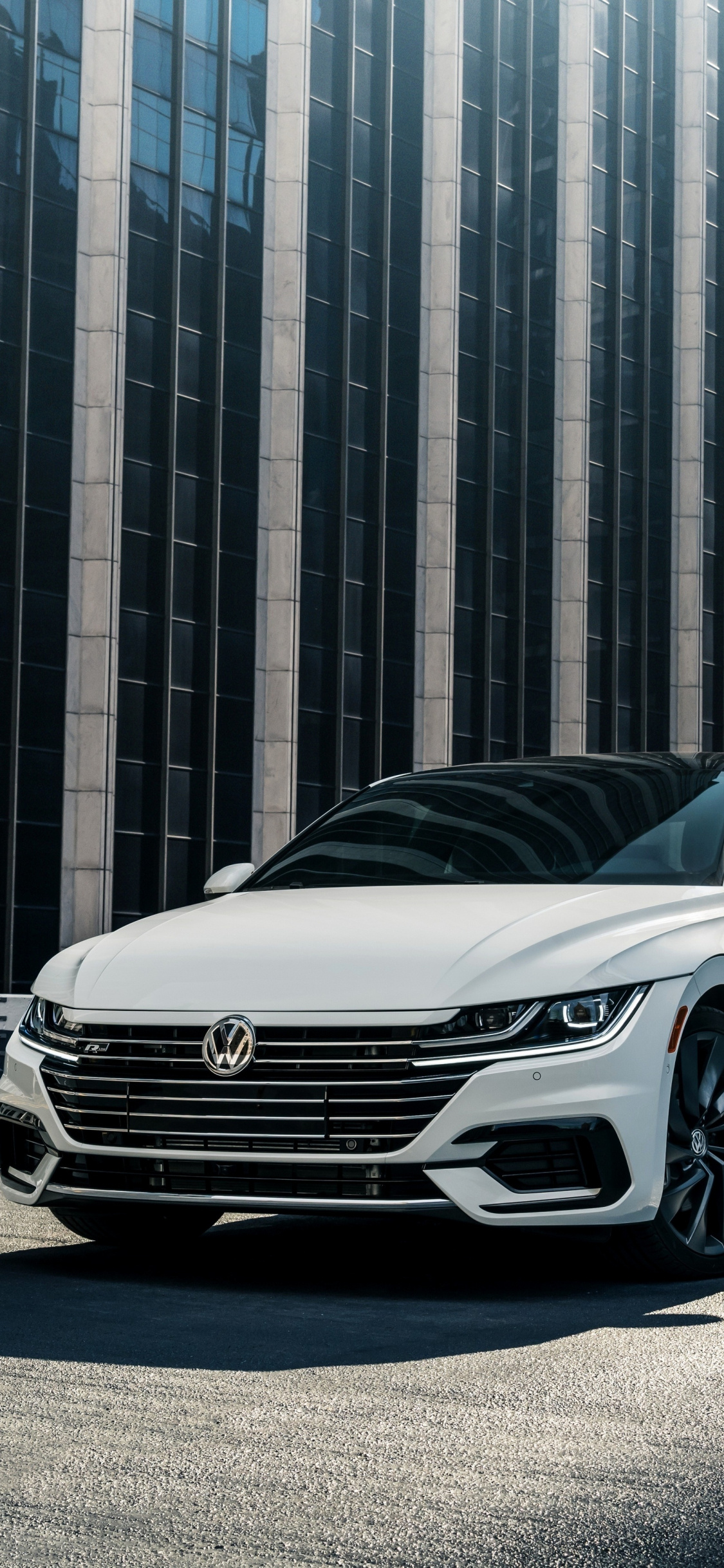 Volkswagen Arteon, White beauty, 2019 model, iPhone wallpaper, 1130x2440 HD Handy