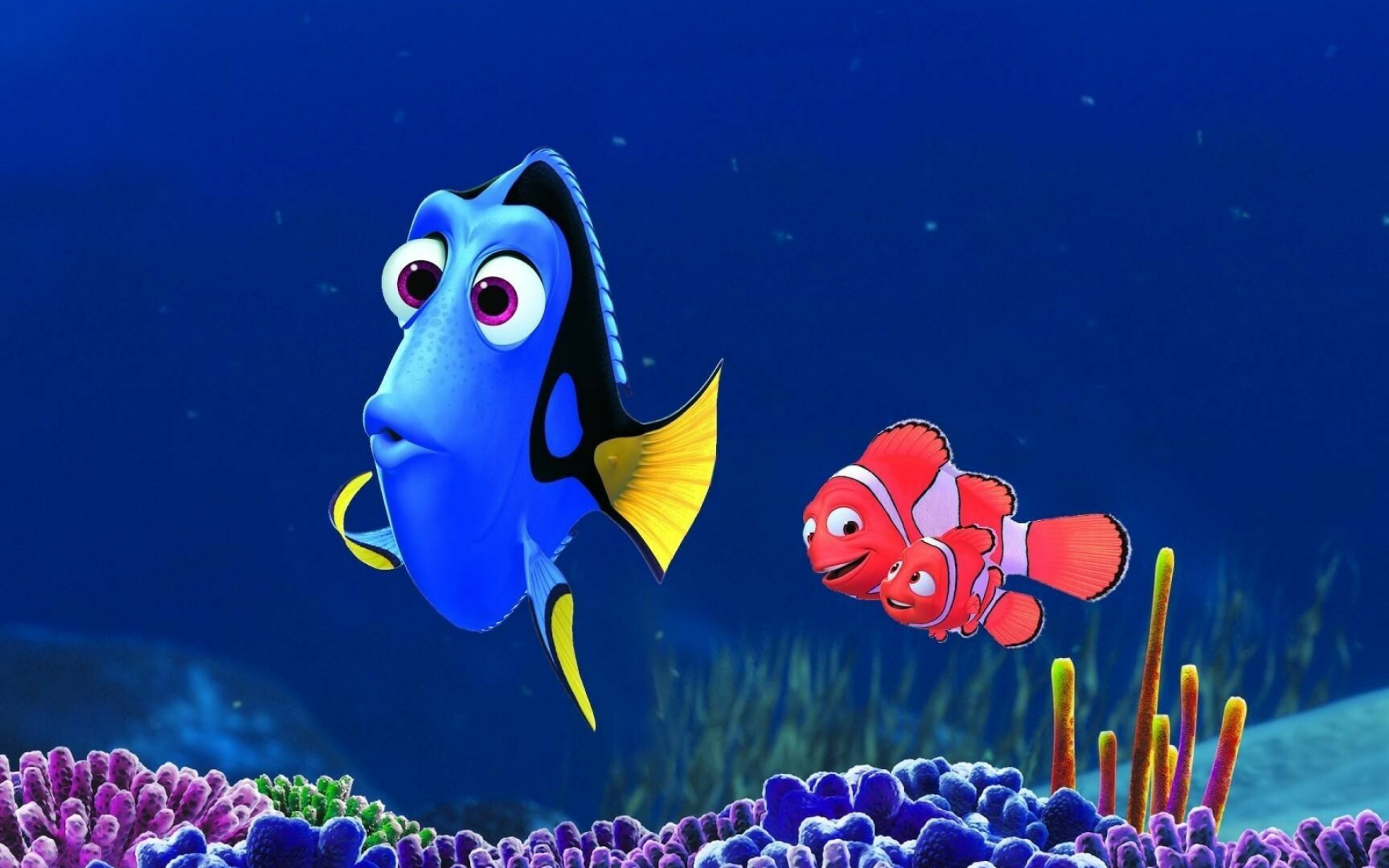 Finding Nemo: Dory, Marlin, Nemo's father, Fictional characters. 1920x1200 HD Background.
