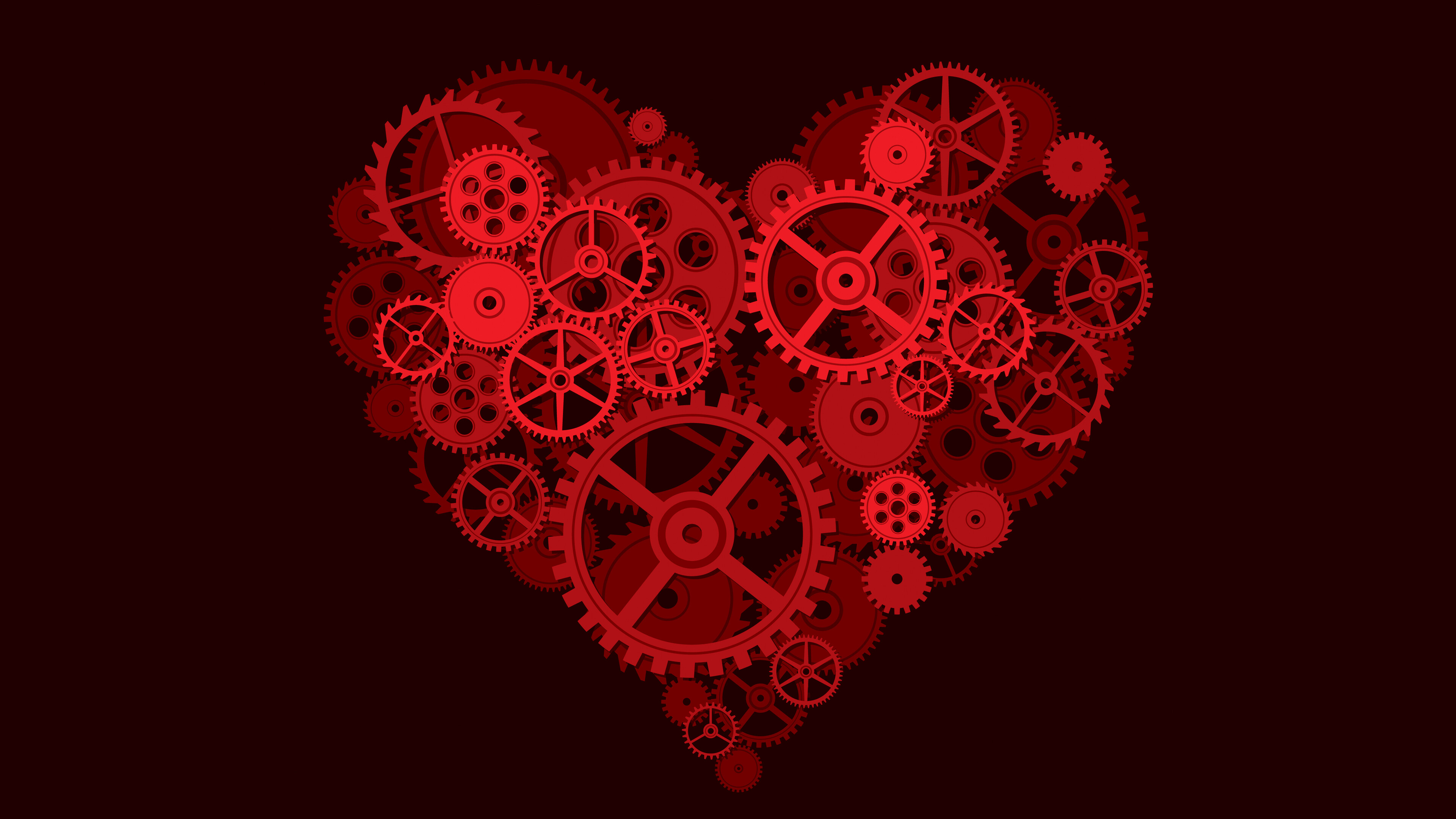 Heart: Mechanical, A symbol of romantic love. 3840x2160 4K Wallpaper.