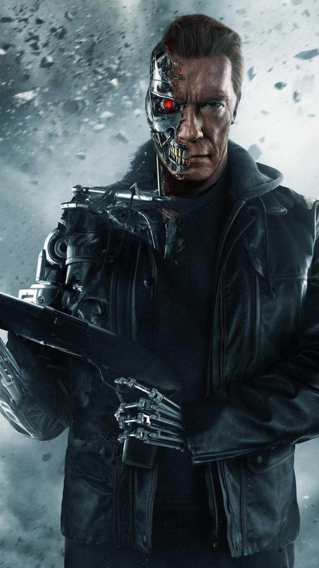 Terminator 4K wallpaper, High-resolution images, Futuristic sci-fi, Action-packed franchise, 1080x1920 Full HD Phone