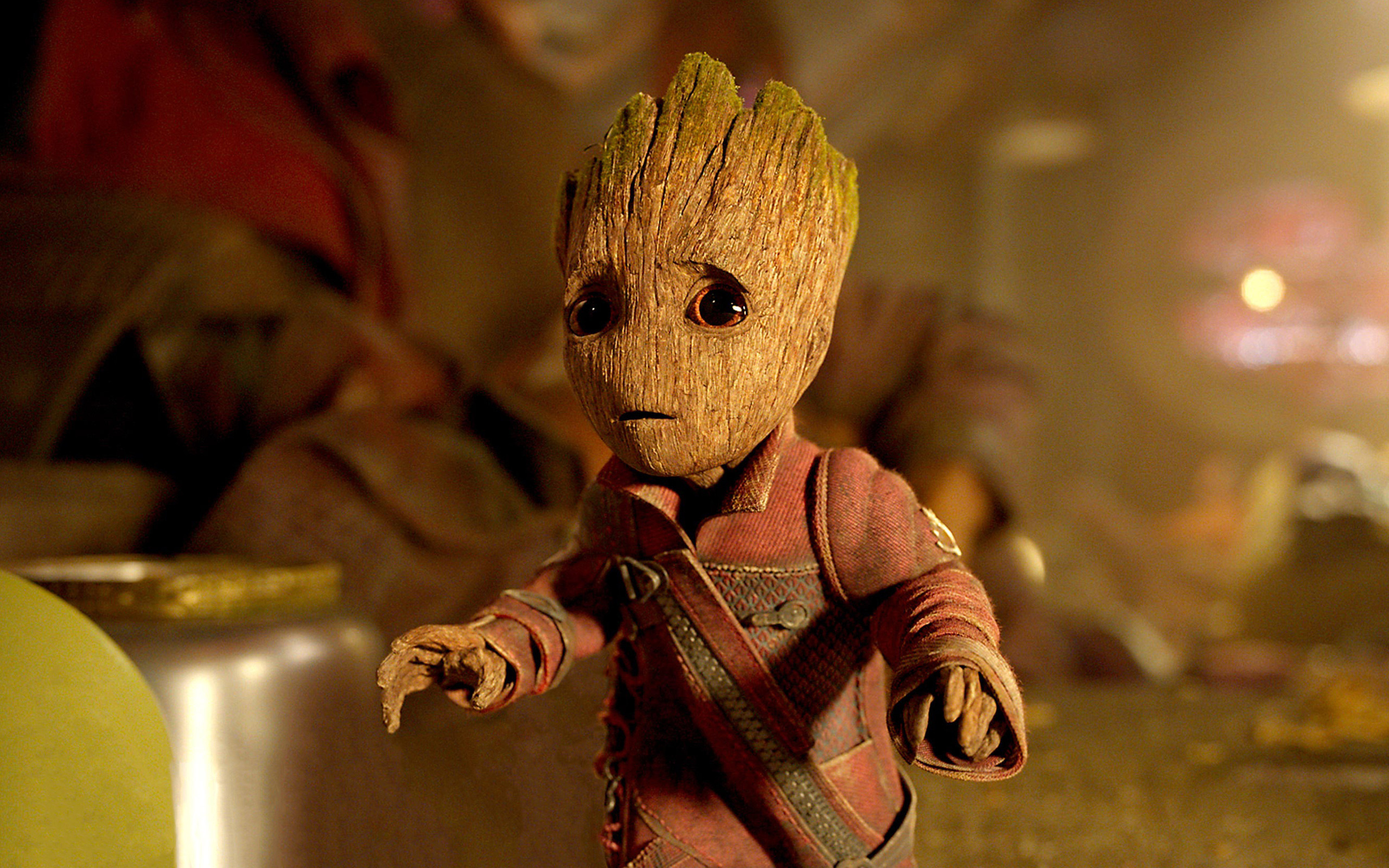 Baby Groot dancing wallpapers, Lively backgrounds, Marvel Studios character, Guardians of the Galaxy, 2560x1600 HD Desktop