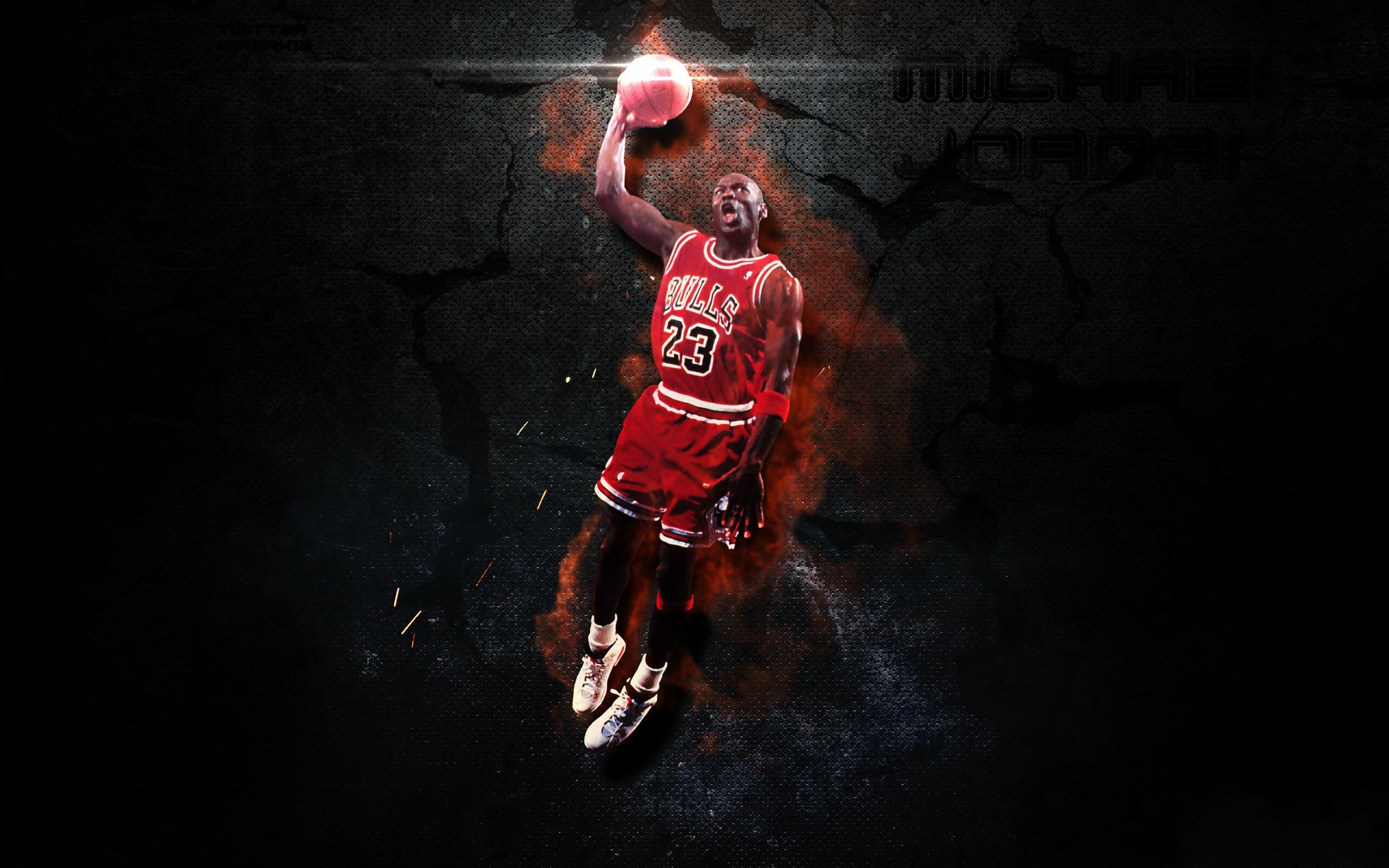 Michael Jordan: Led Bulls to championships in 1996, 1997, and 1998. 2560x1600 HD Background.