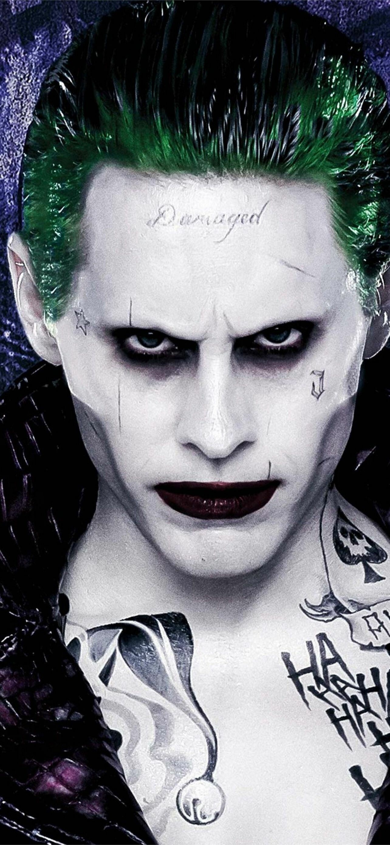 Suicide Squad: Academy Award-winning actor Jared Leto was cast to portray the Joker in the 2016 film directed by David Ayer. 1290x2780 HD Wallpaper.