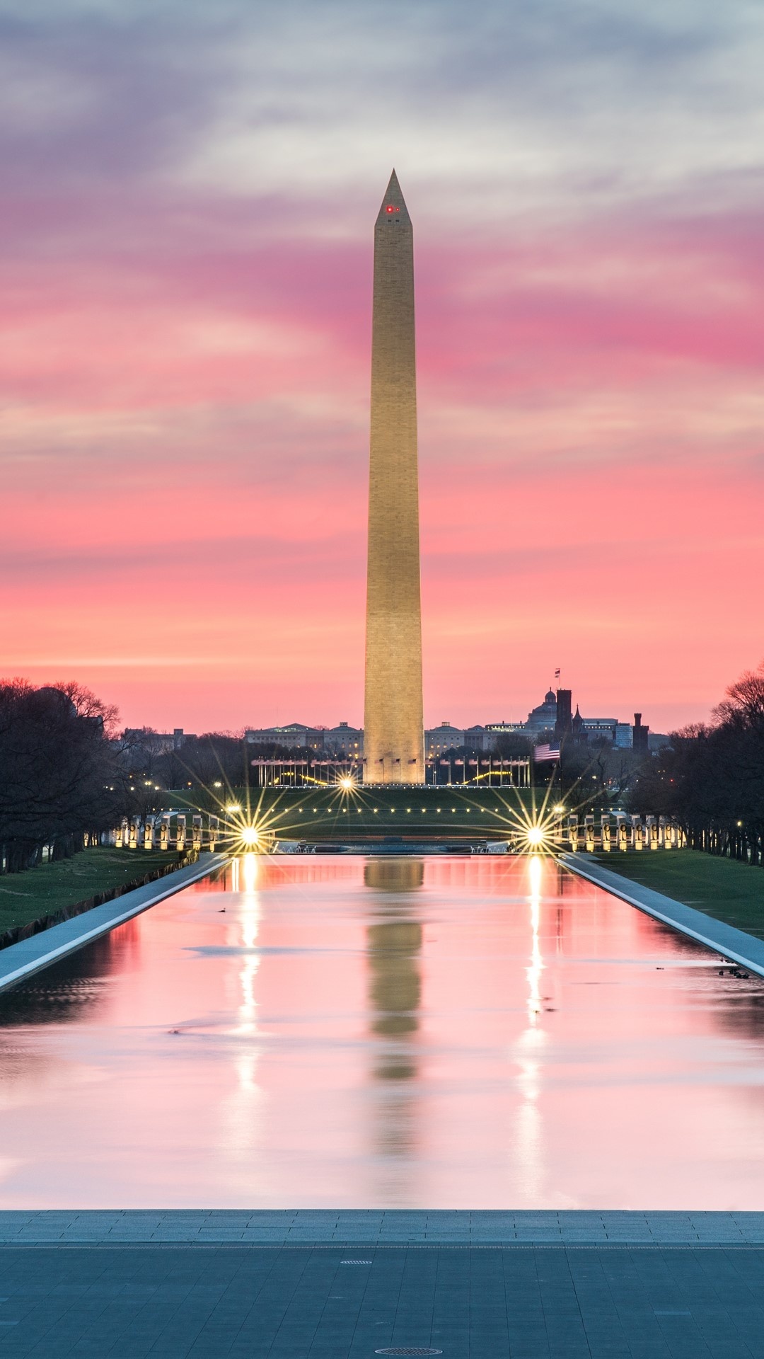 Sonnenaufgang am Washington Monument, 1080x1920 Full HD Handy