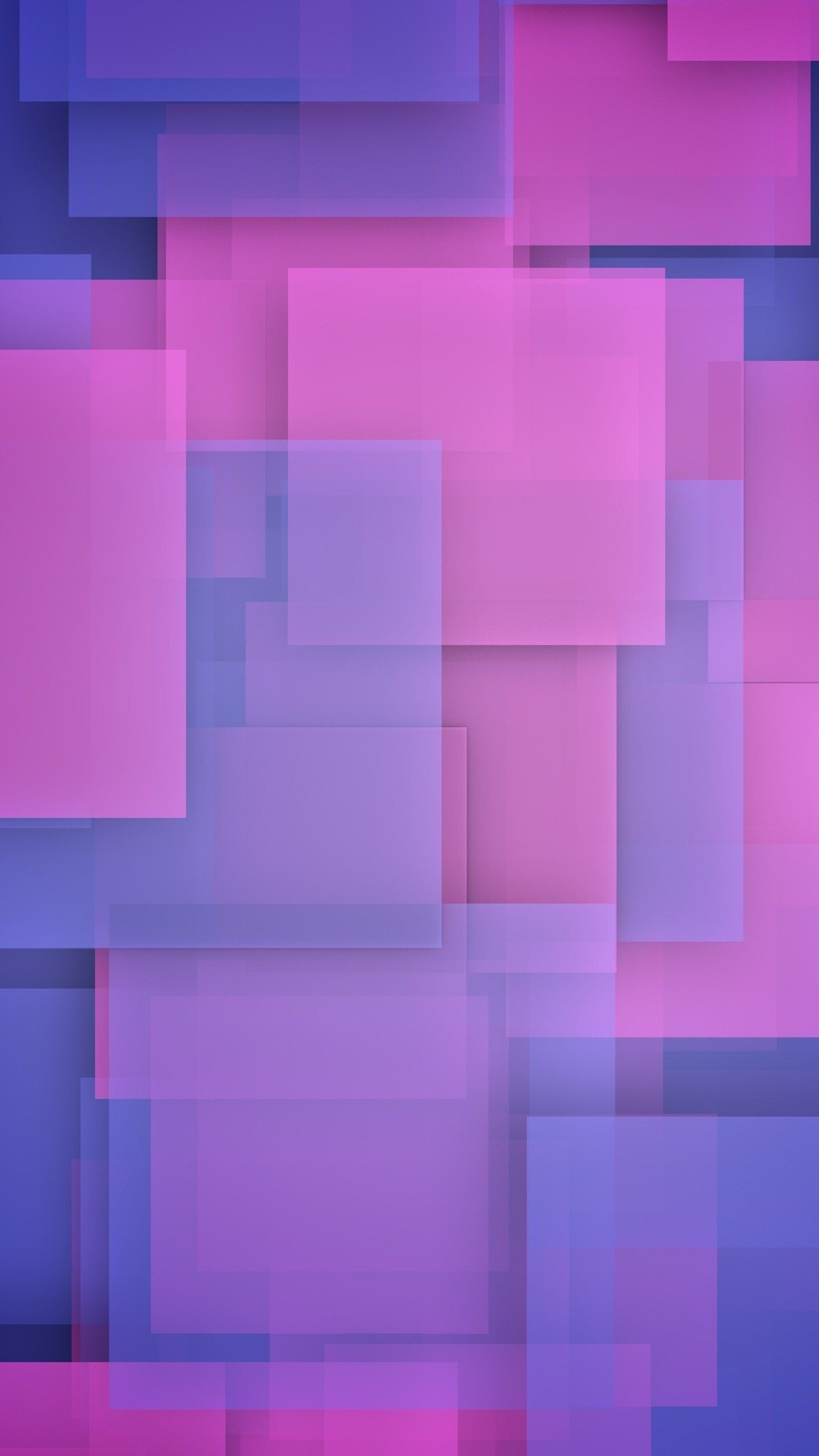 Geometric Abstract: Purple rectangles, Reflex angles, Vertex. 1440x2560 HD Wallpaper.