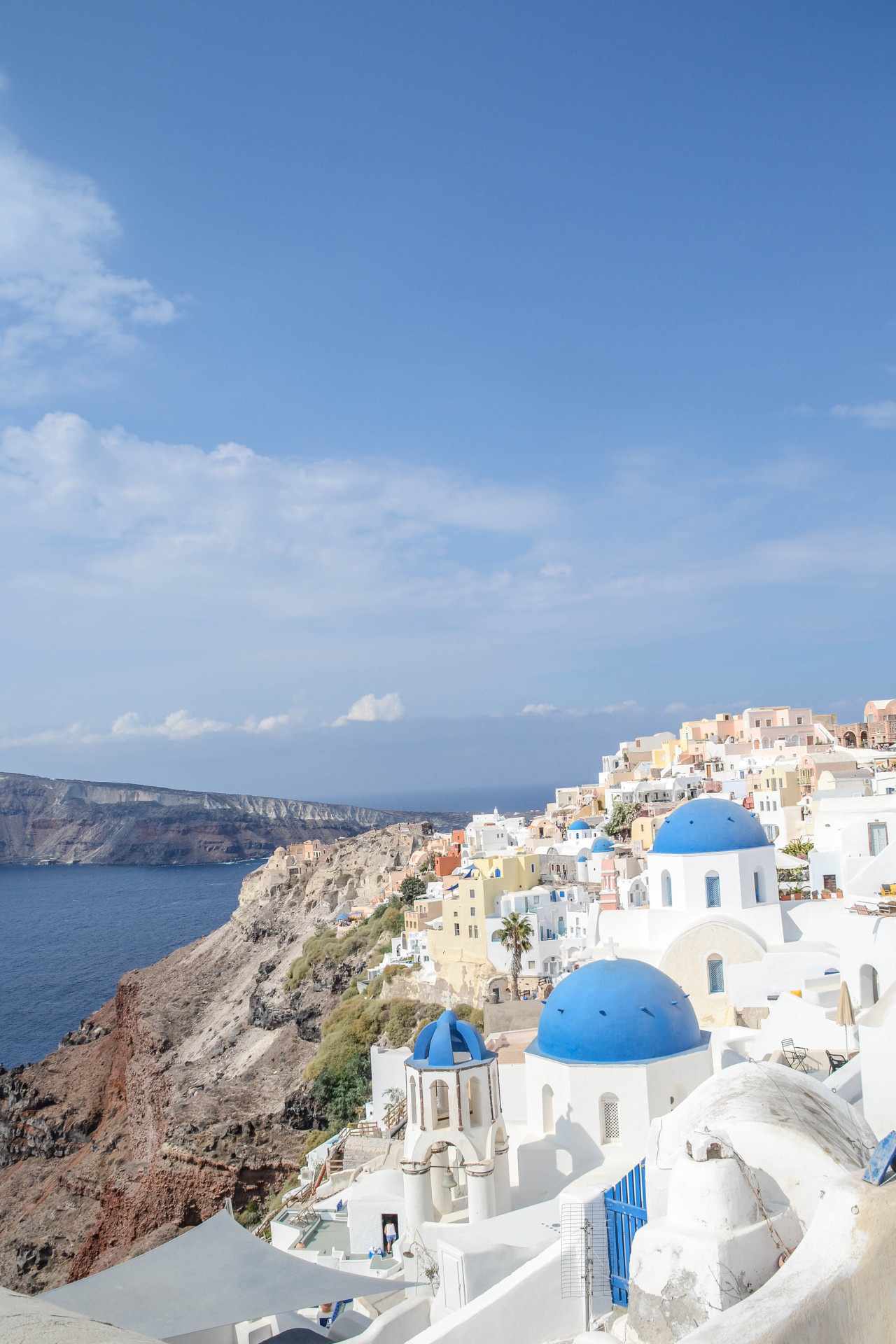 Blue Domes of Oia, Amazing places, Santorini beauty, Photographic charm, 1280x1920 HD Handy