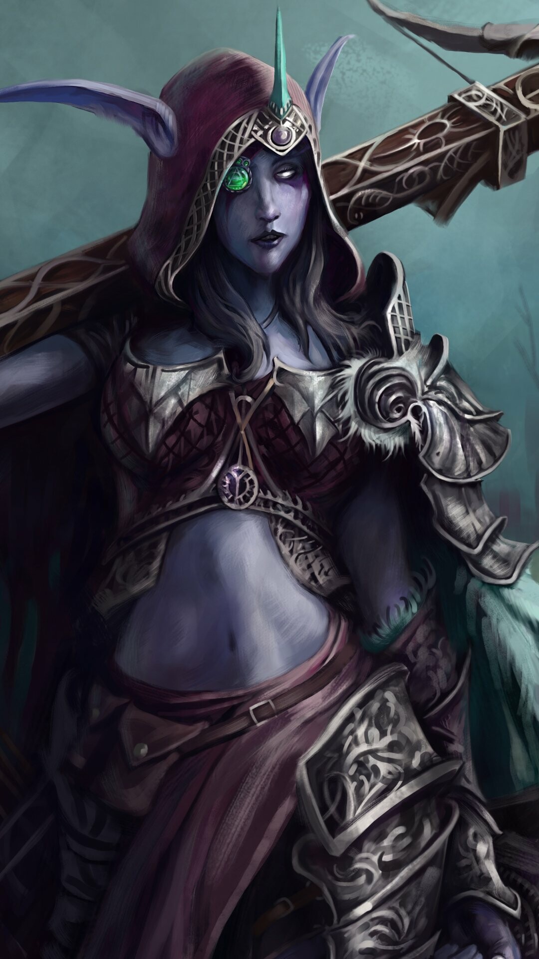 World of Warcraft: Video game, Sylvanas Windrunner, The Warchief of the Horde. 1080x1920 Full HD Background.
