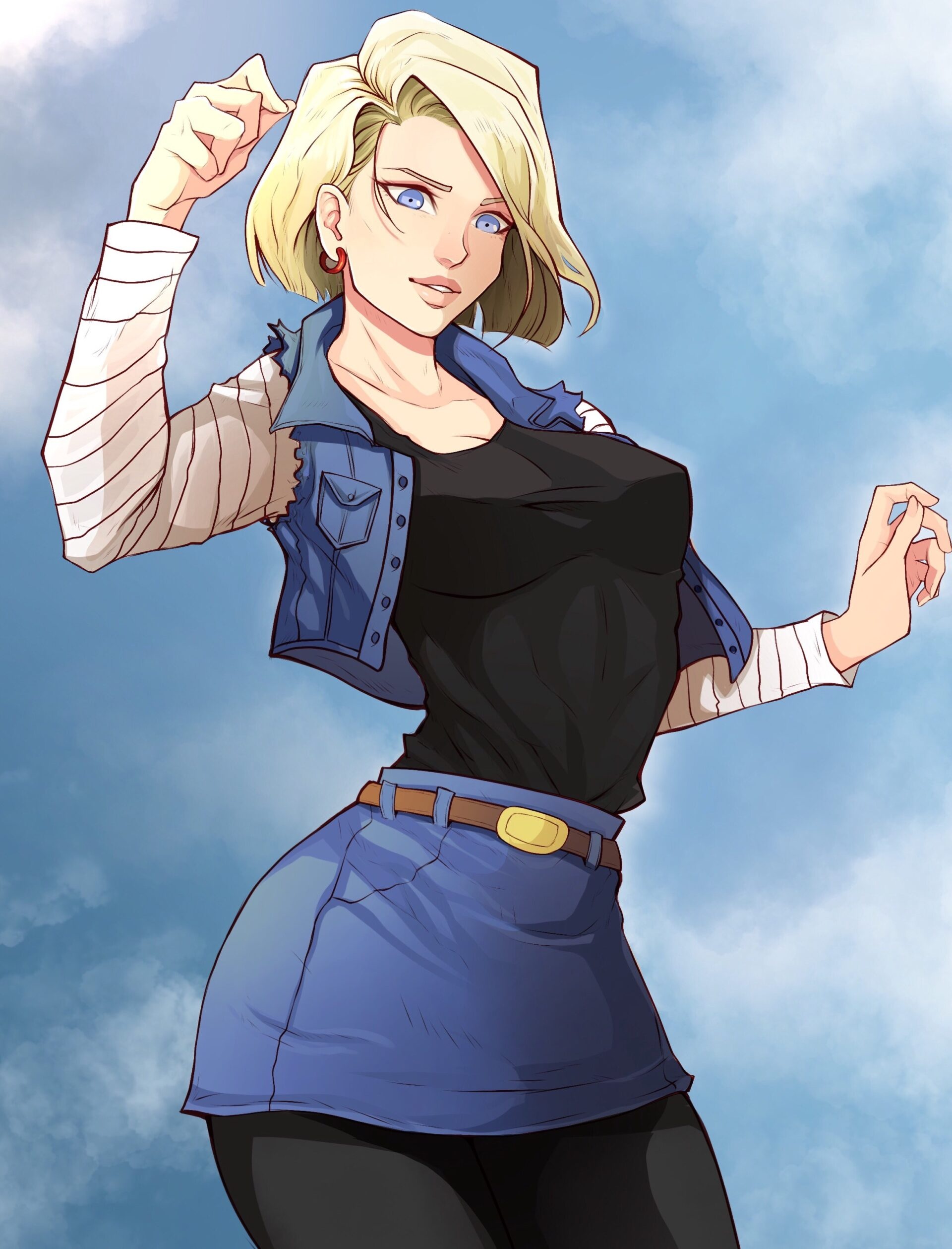 Android 18, Dragon Ball Super, Anime character, 1920x2520 HD Phone