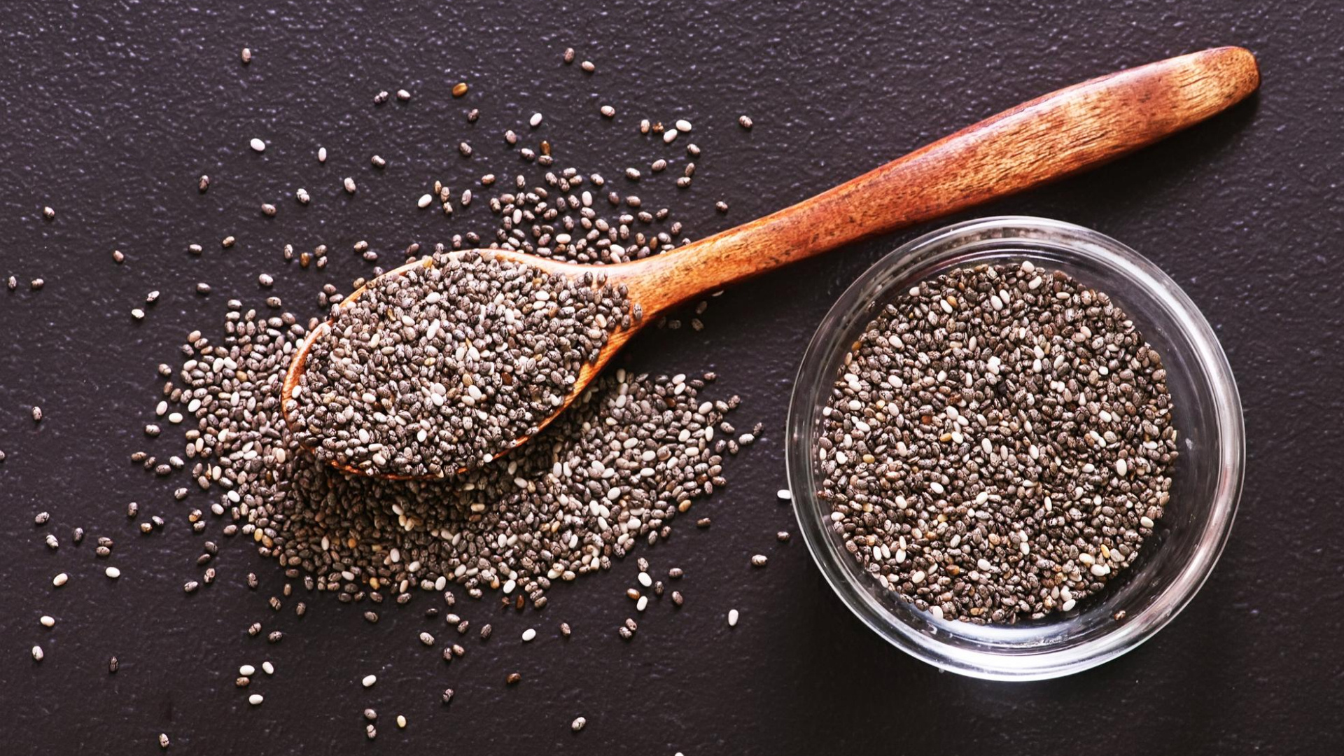Chia seeds all you need, Vegan nutrition, Healthy and delicious, Plant-powered diet, 1920x1080 Full HD Desktop