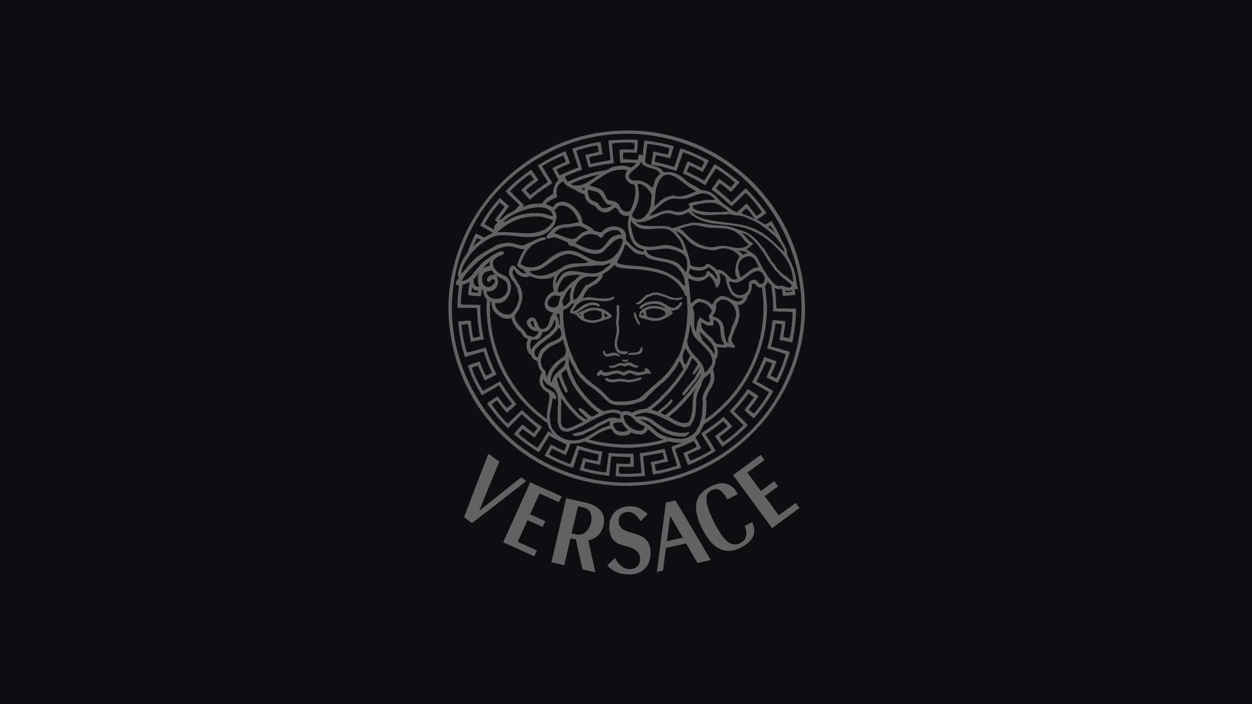 Versace: Trade name founded by Gianni Versace in 1978, Black and white. 2560x1440 HD Background.
