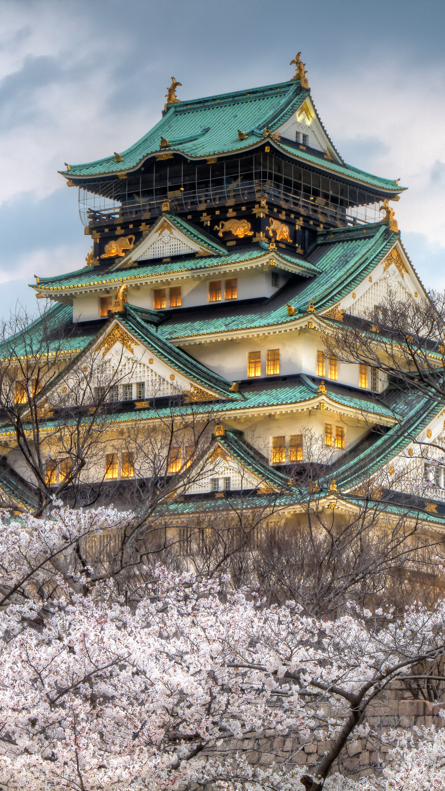 Osaka Castle, Travels, Architectural gem, Cultural treasure, 1440x2560 HD Phone