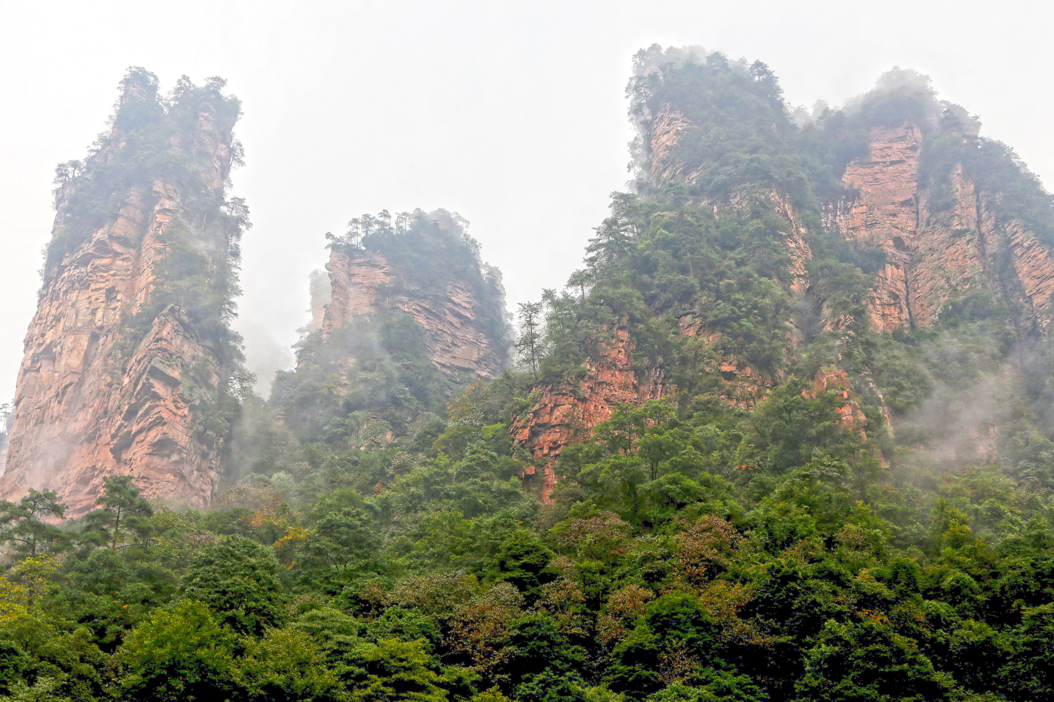 Wulingyuan National Park, Majestic mountains, Scenic beauty, Serene forests, 2050x1370 HD Desktop