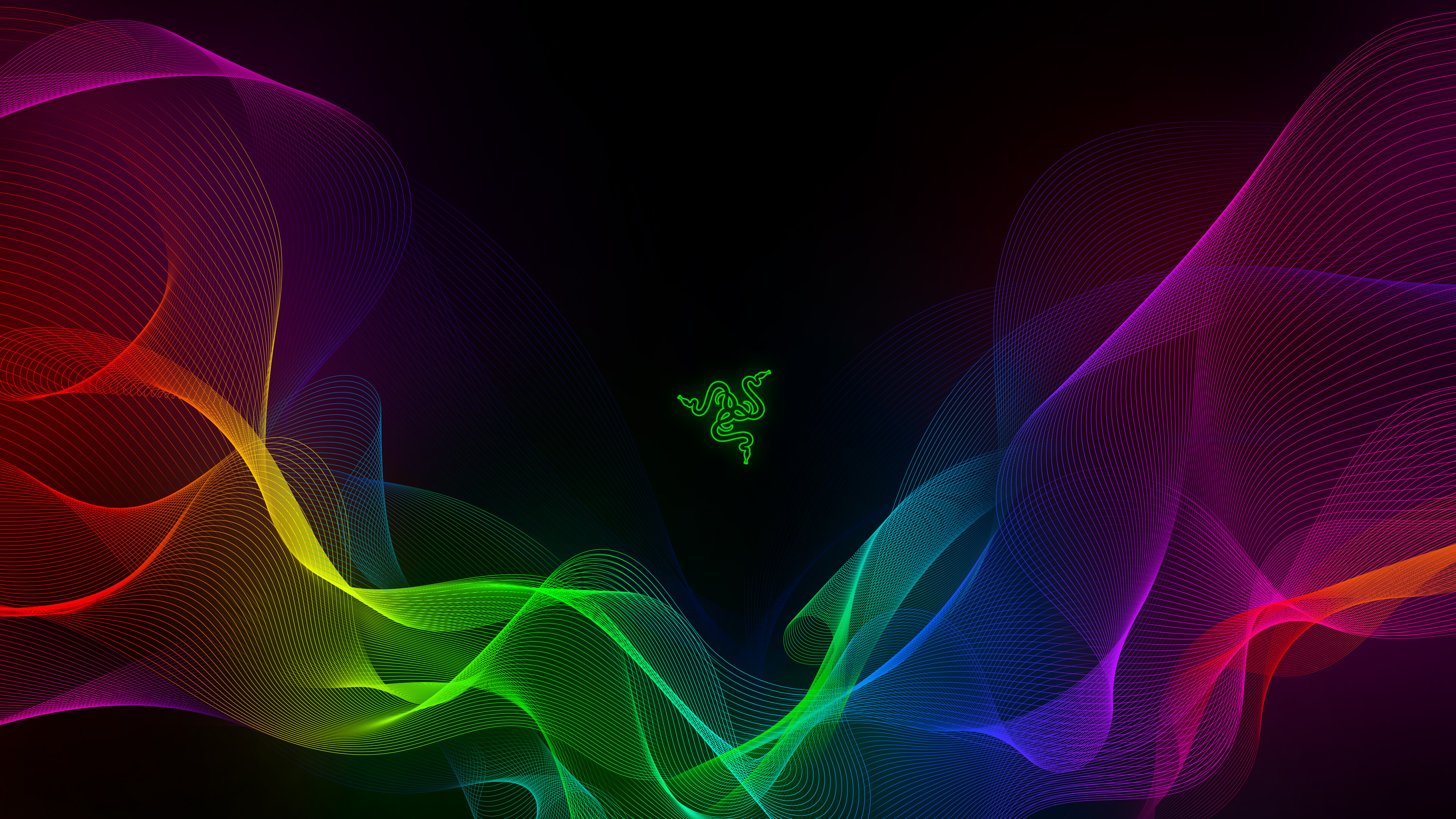 Neon: Razer, Colorful, Spectrum, Abstract, Visual effects. 3840x2160 4K Wallpaper.
