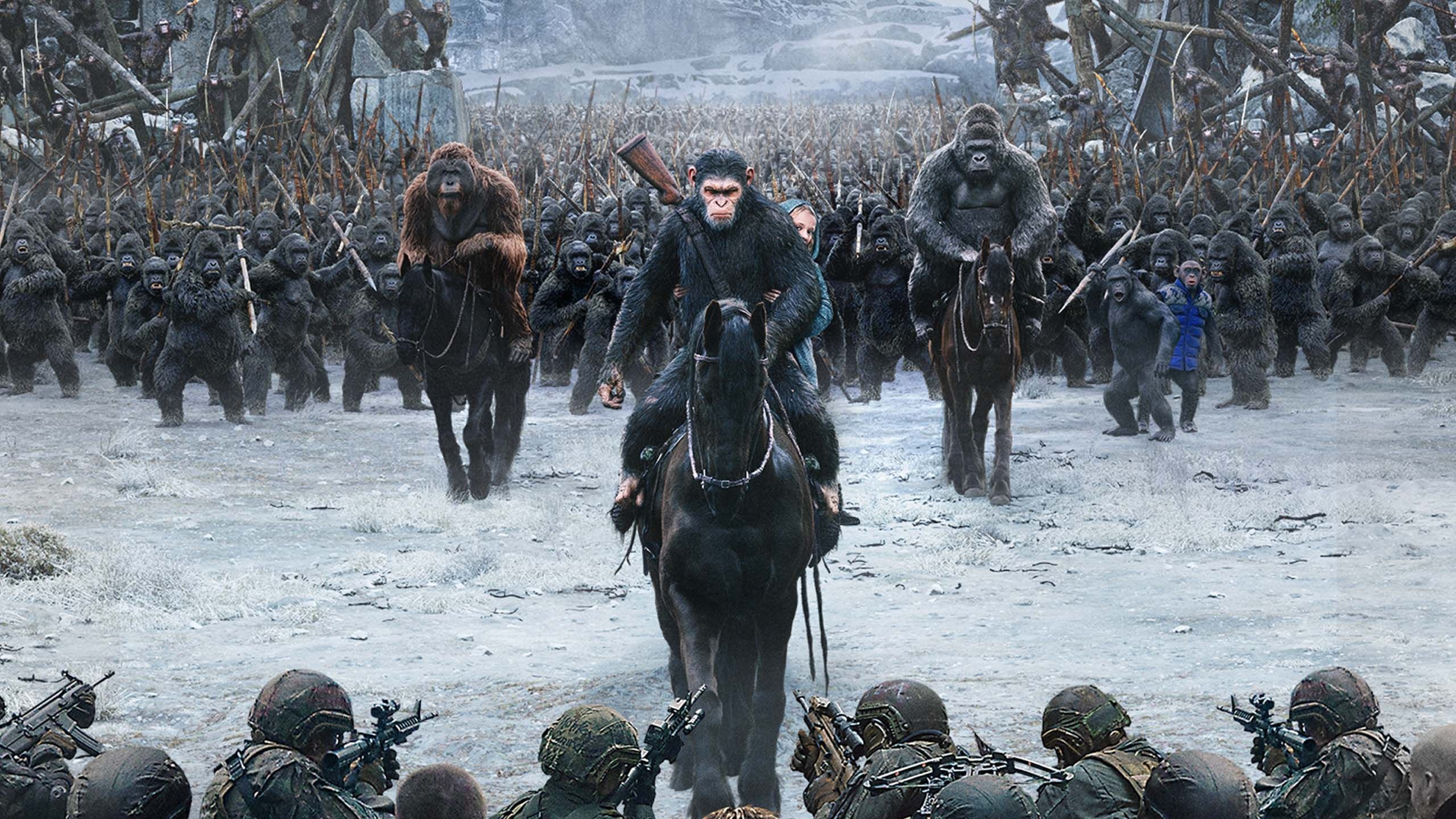 Planet of the Apes, Available on Movies Anywhere, Watch the epic, Apes versus humans, 2560x1440 HD Desktop