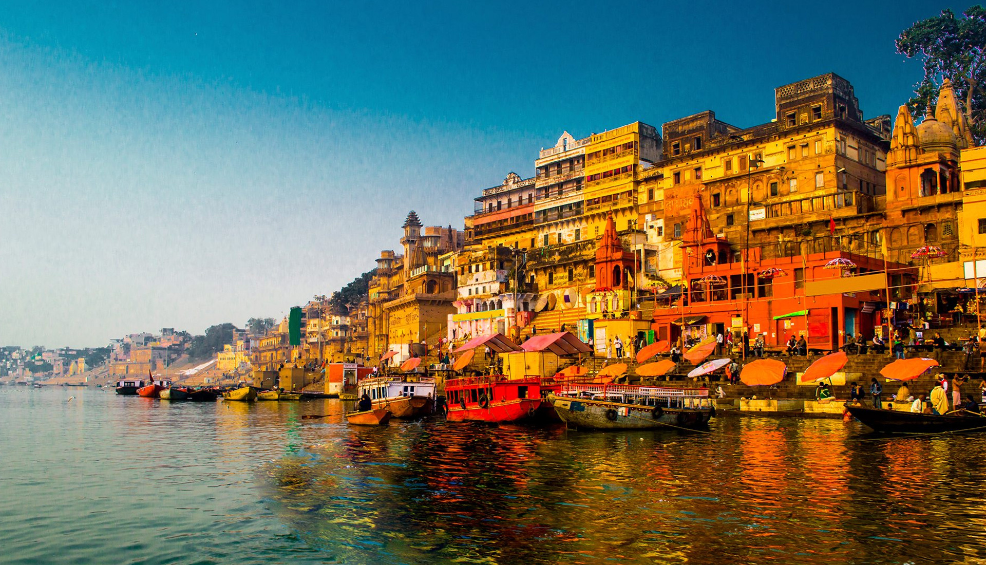 The Ganges river, explore Varanasi, We Fly India, 1920x1100 HD Desktop
