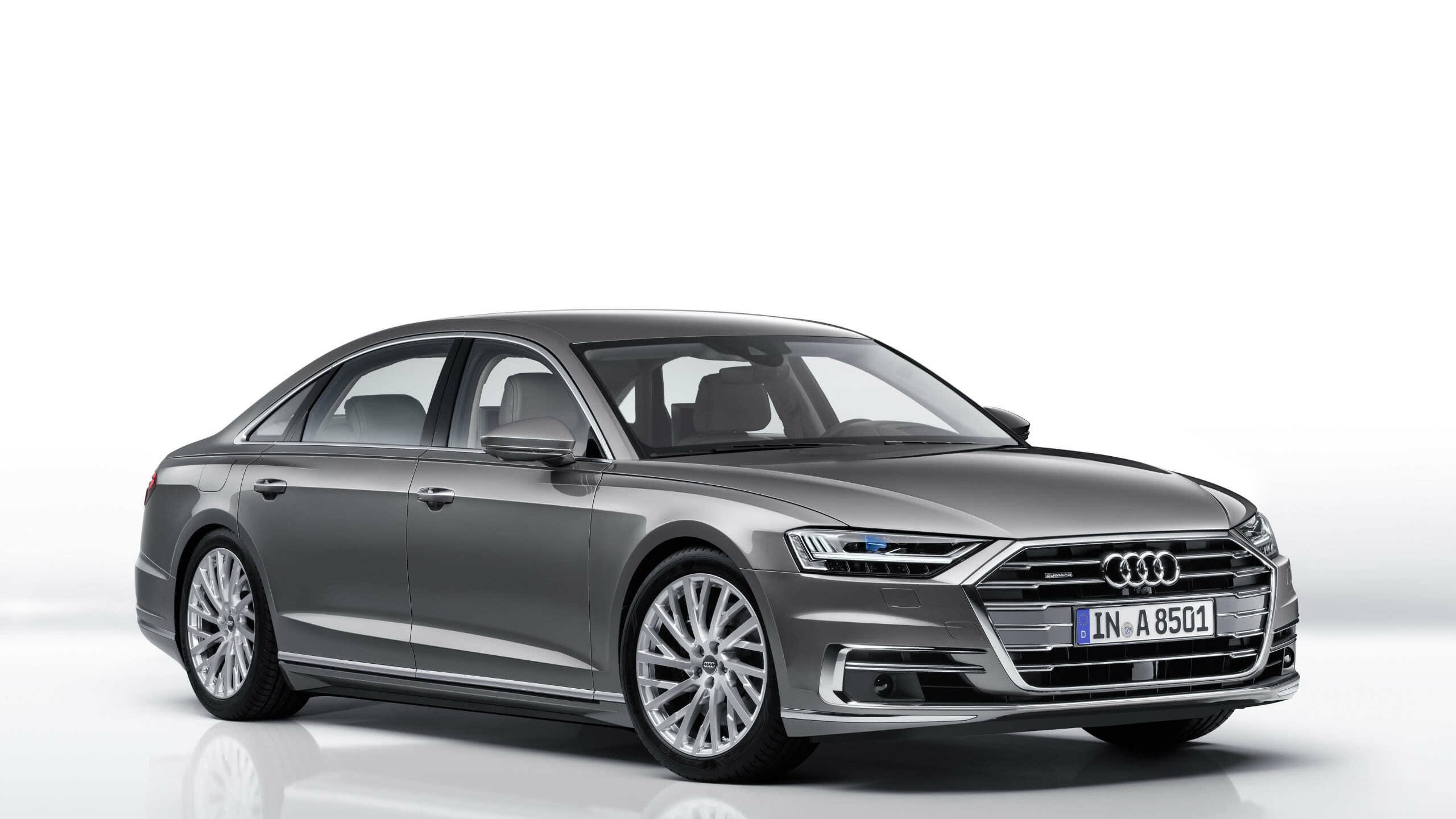 Audi A8: L model, The vehicle unveiled at Auto China 2010. 2560x1440 HD Background.