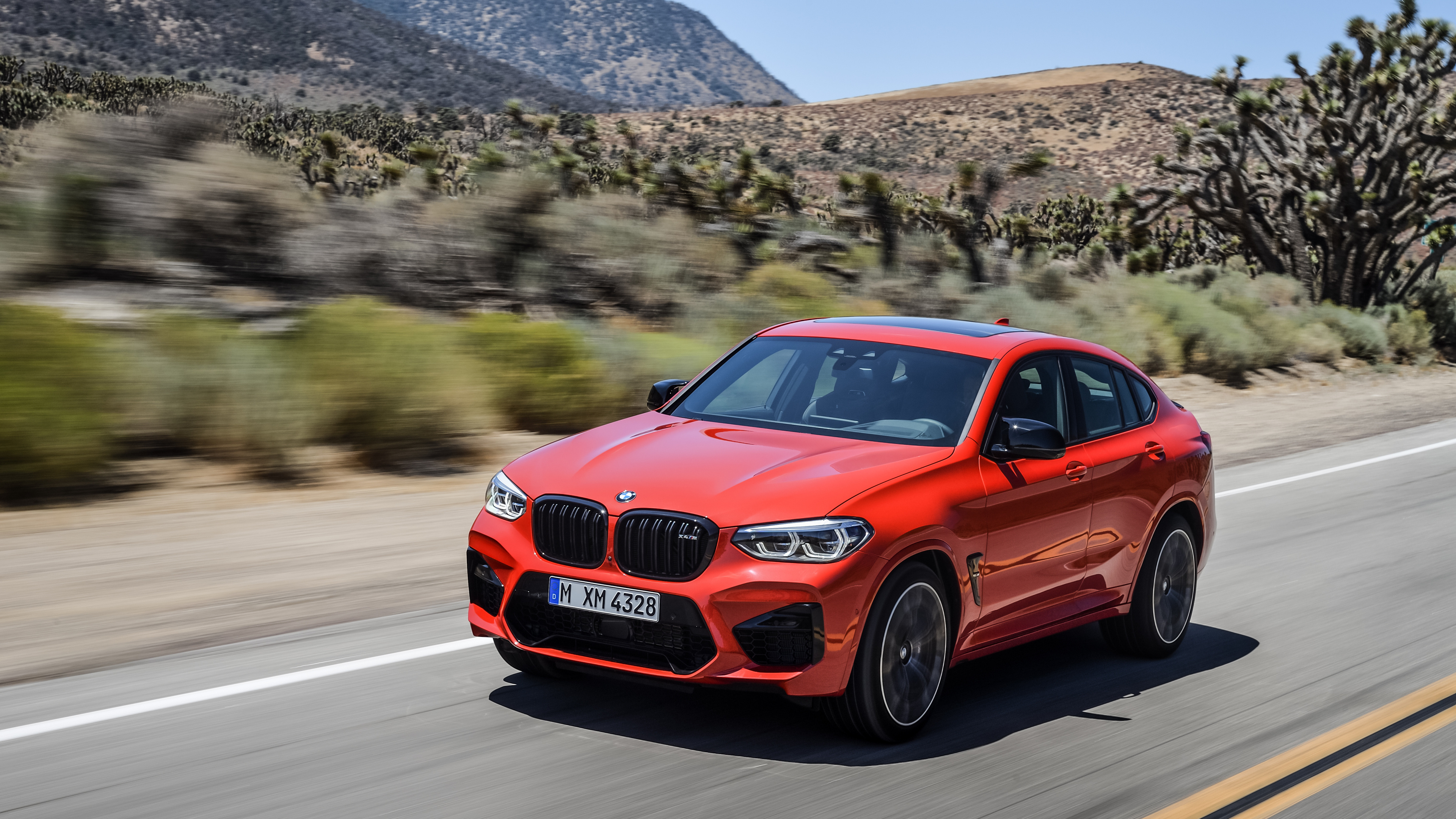 BMW X4, On-road adventure, Striking red color, Ultra HD quality, 3840x2160 4K Desktop