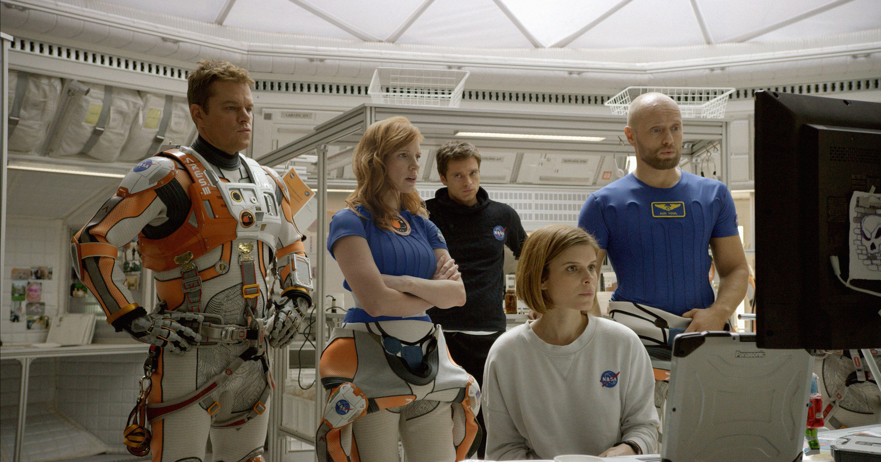 Matt Damon, The Martian, Jessica Chastain, Sebastian Stan, 2920x1530 HD Desktop