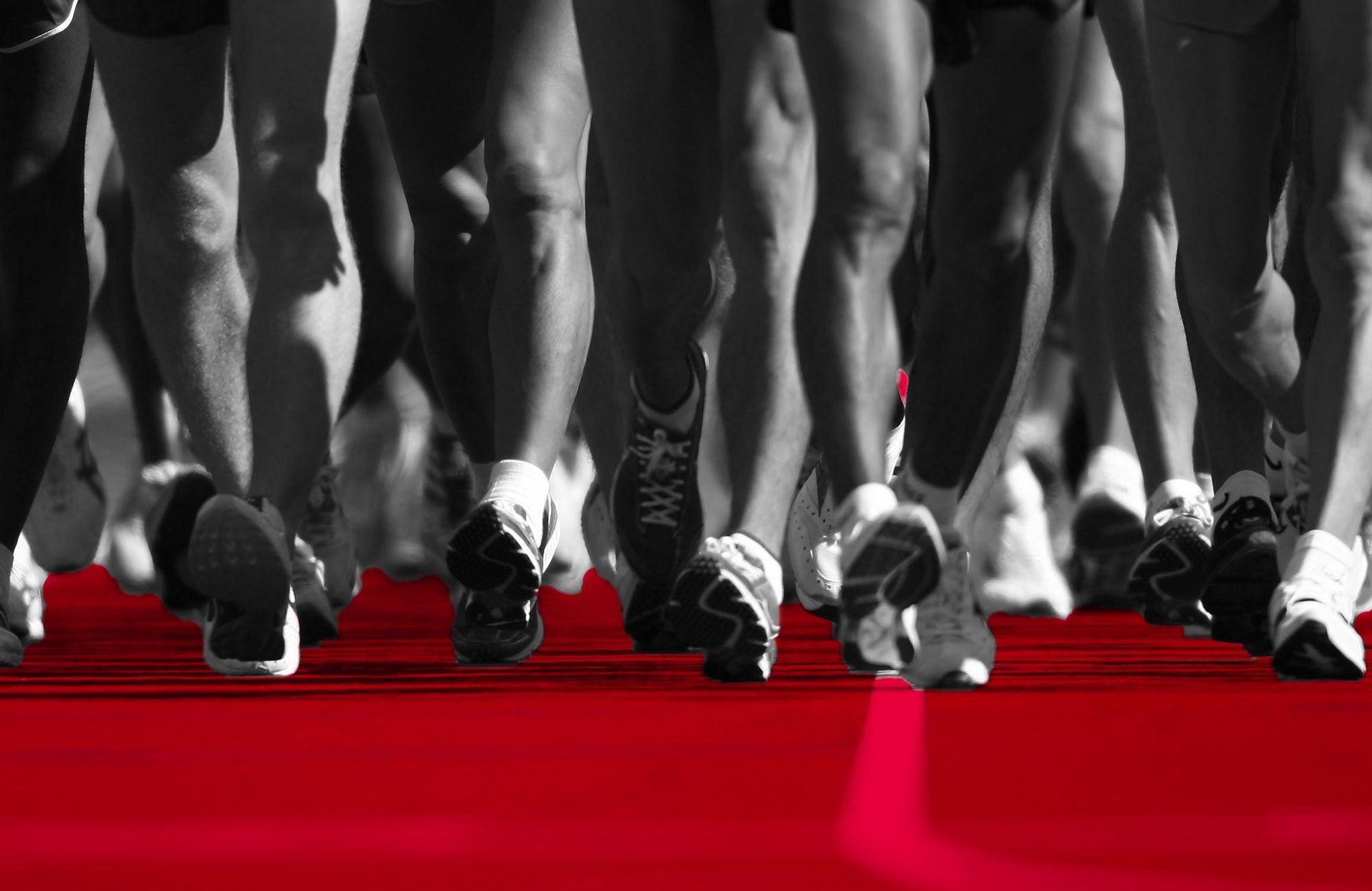 Racewalking: Monochrome professionals compete, Competitive outdoor sports discipline. 2000x1300 HD Wallpaper.