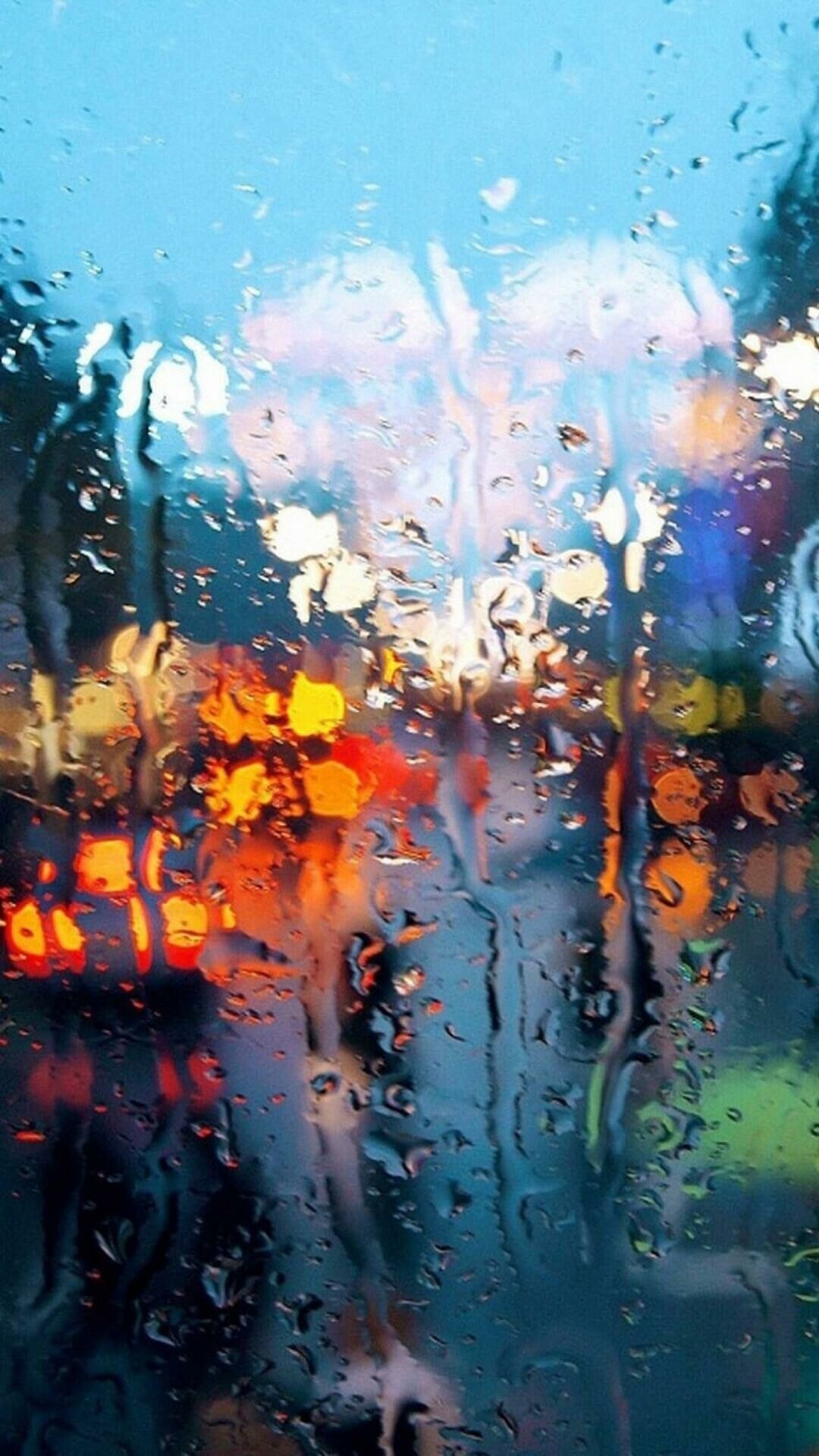 Rain: A major component of the Earth's water cycle, Blur. 1080x1920 Full HD Wallpaper.