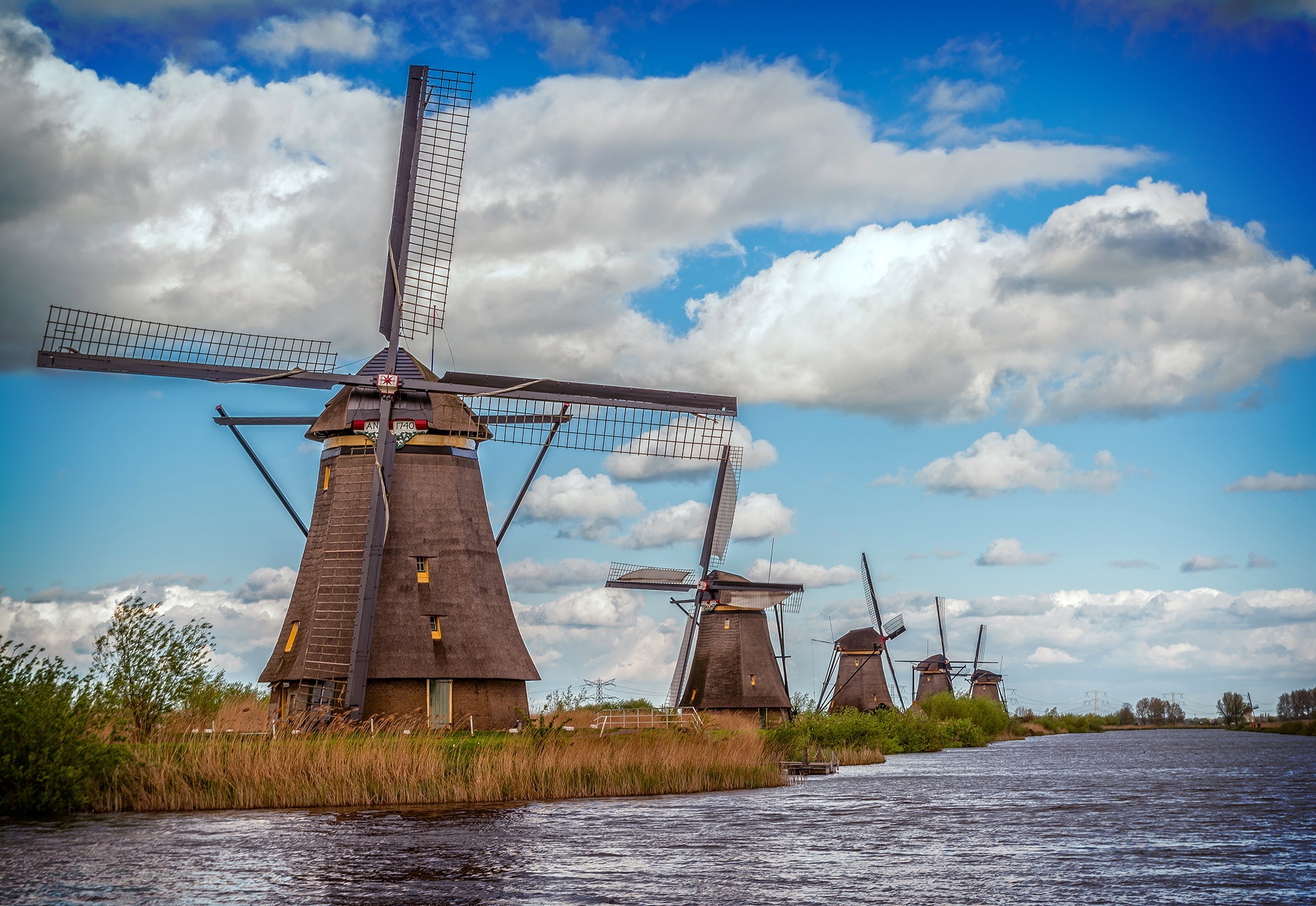 Kinderdijk windmills, Desktop backgrounds, Stunning photos, Dutch landmarks, 2000x1380 HD Desktop